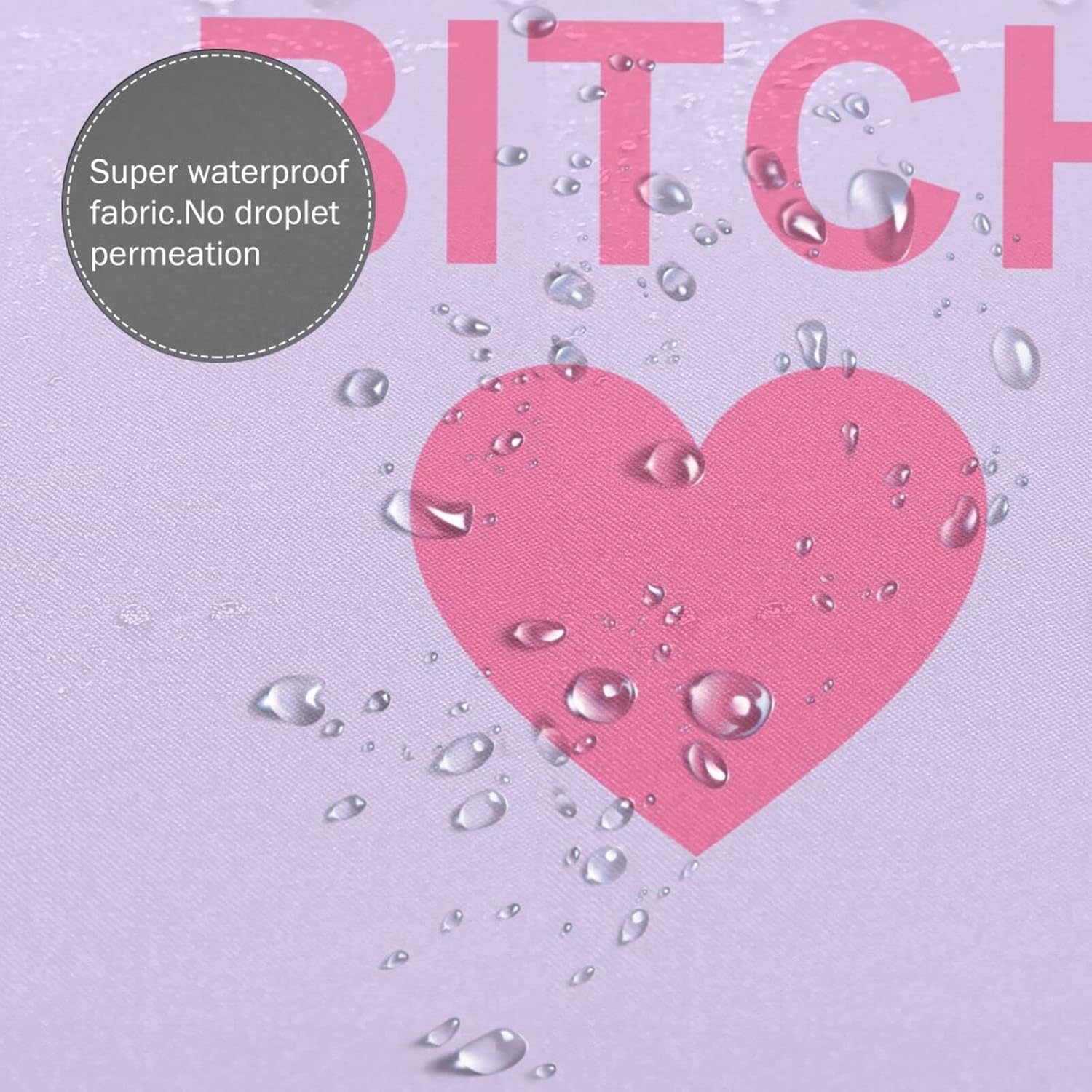 Bitch Heart 72x72 Inch Waterproof shower curtain