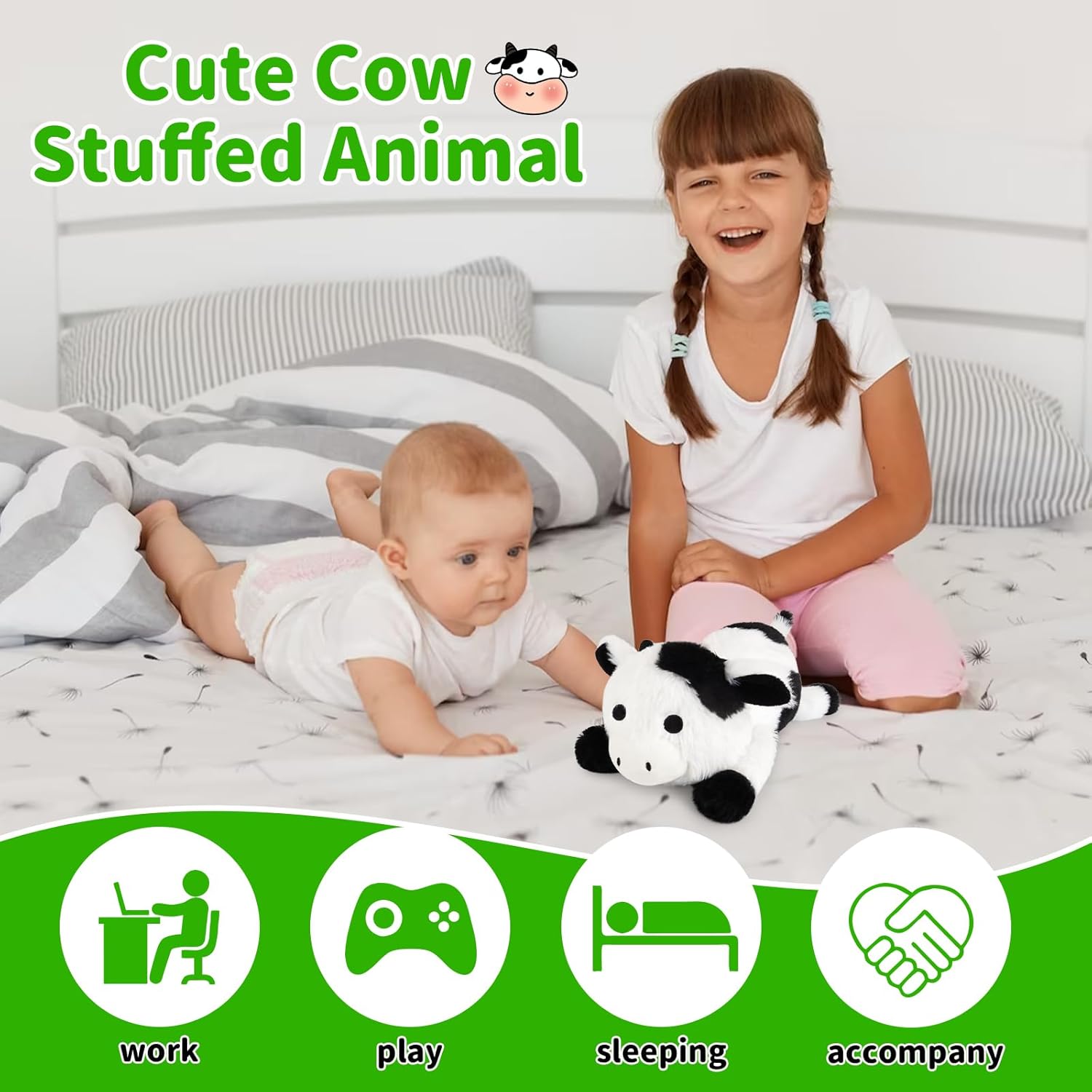 Leokawin Weighted Cow Stuffed Animal
