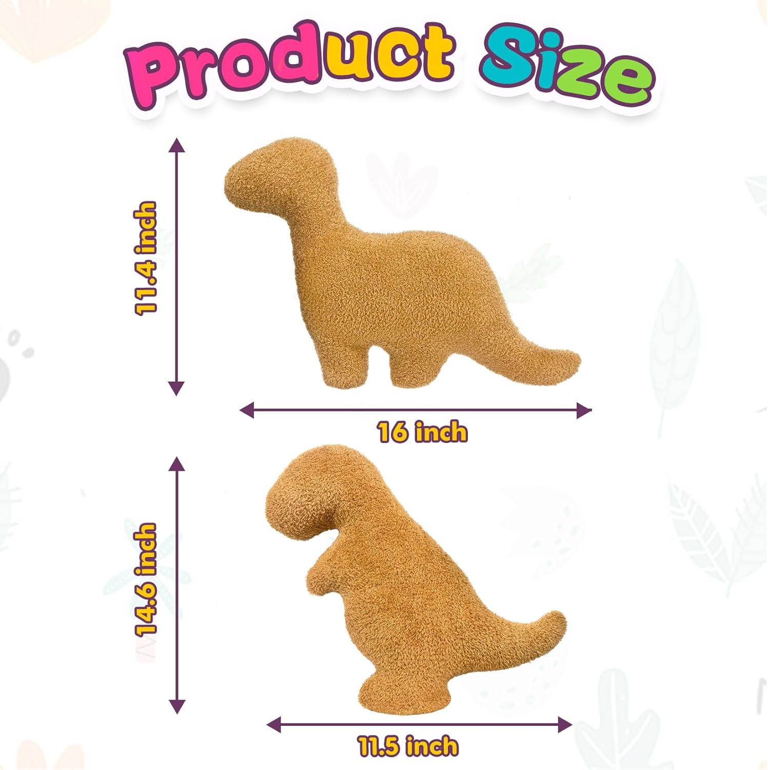 Andywoo Dino Nuggets Pillow 2 Pcs
