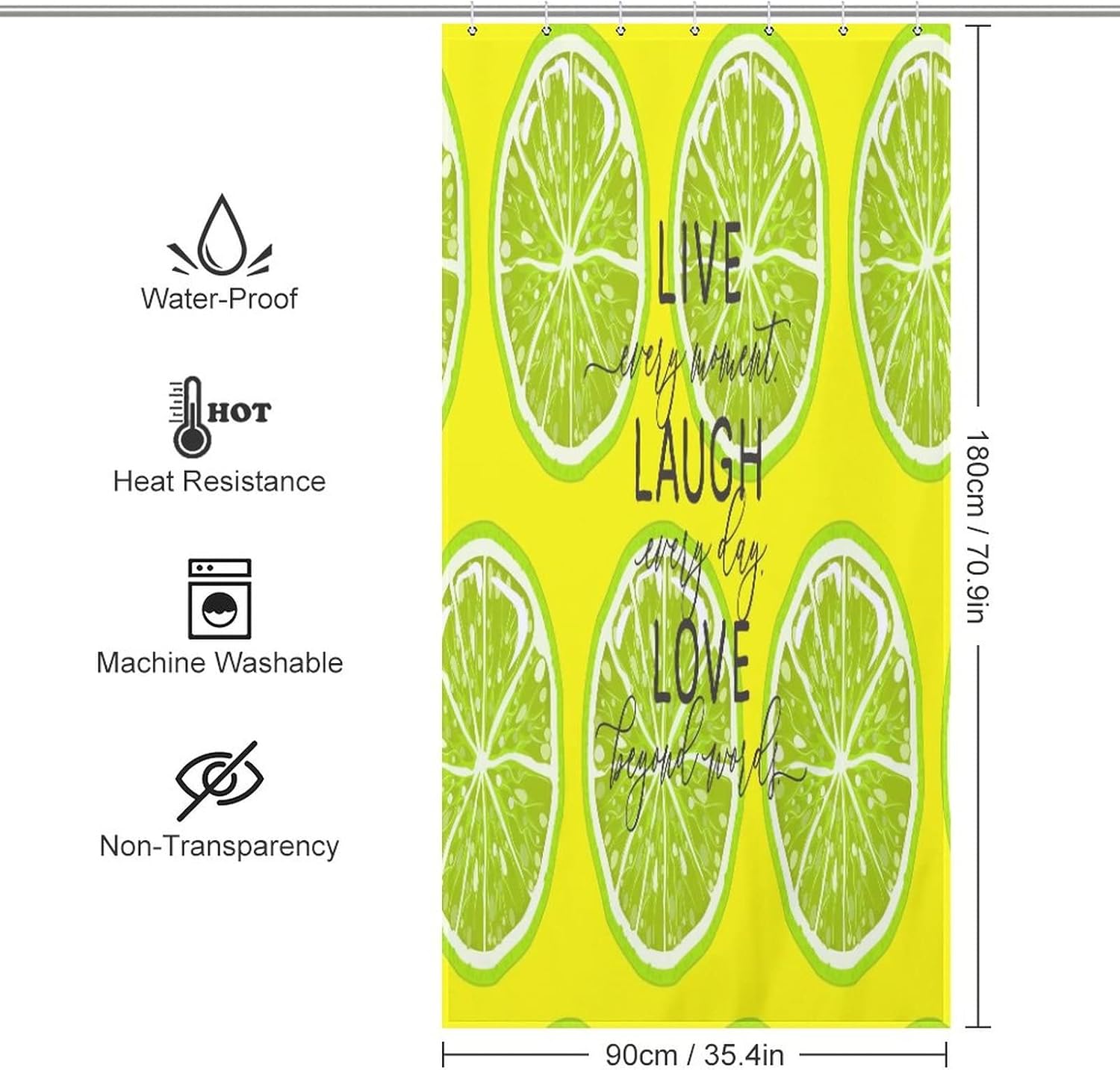 Sweet Natural Shower Curtain for Bathrooms