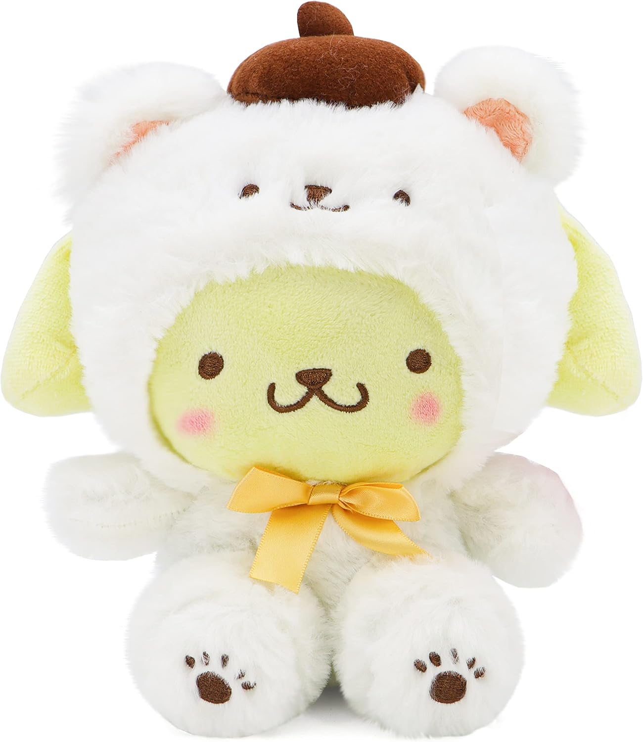 Cute Cross-Dressing White Bear Plush Doll Soft Stuffed Animal Toy