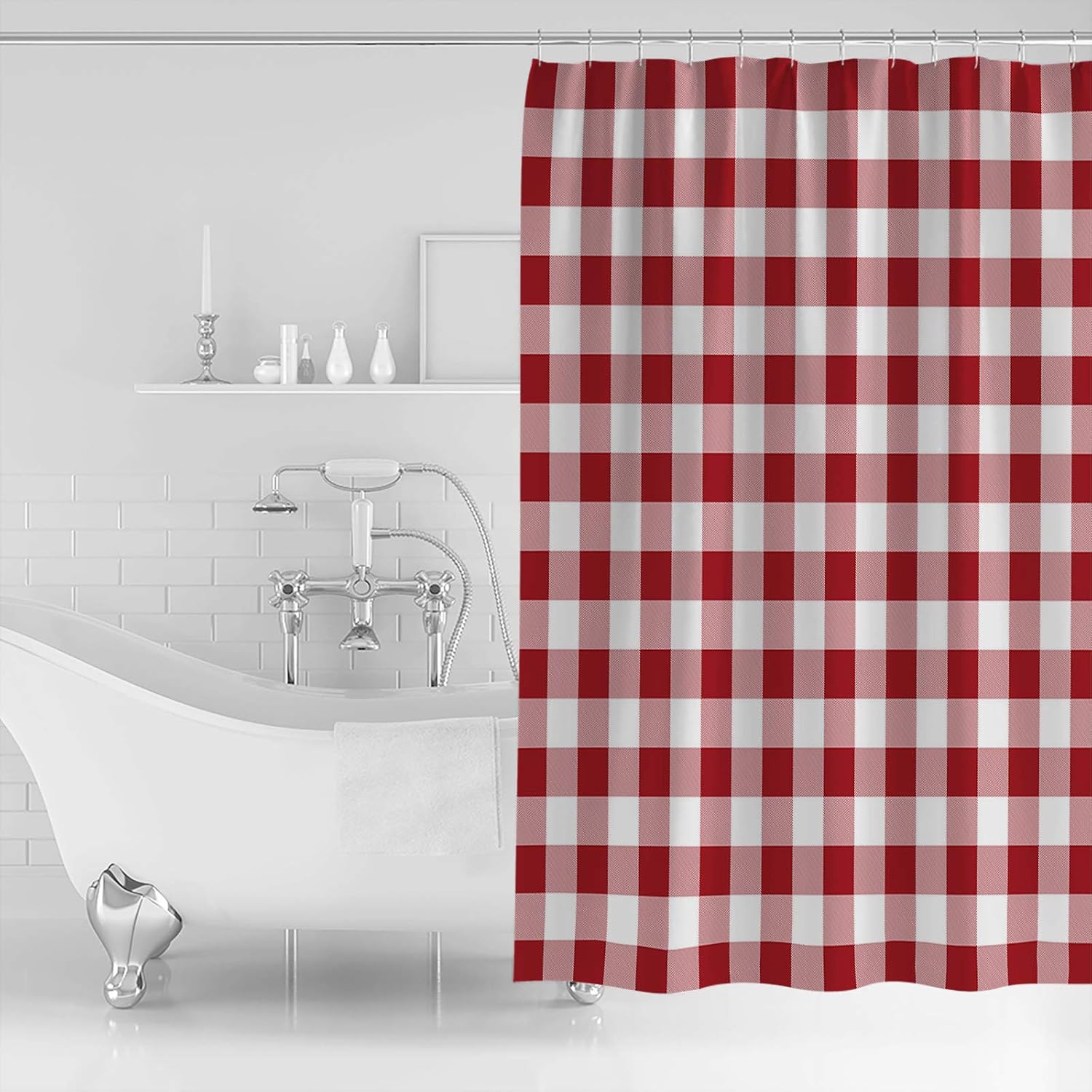 TocaHome Farmhouse Shower Curtain Set with Hooks