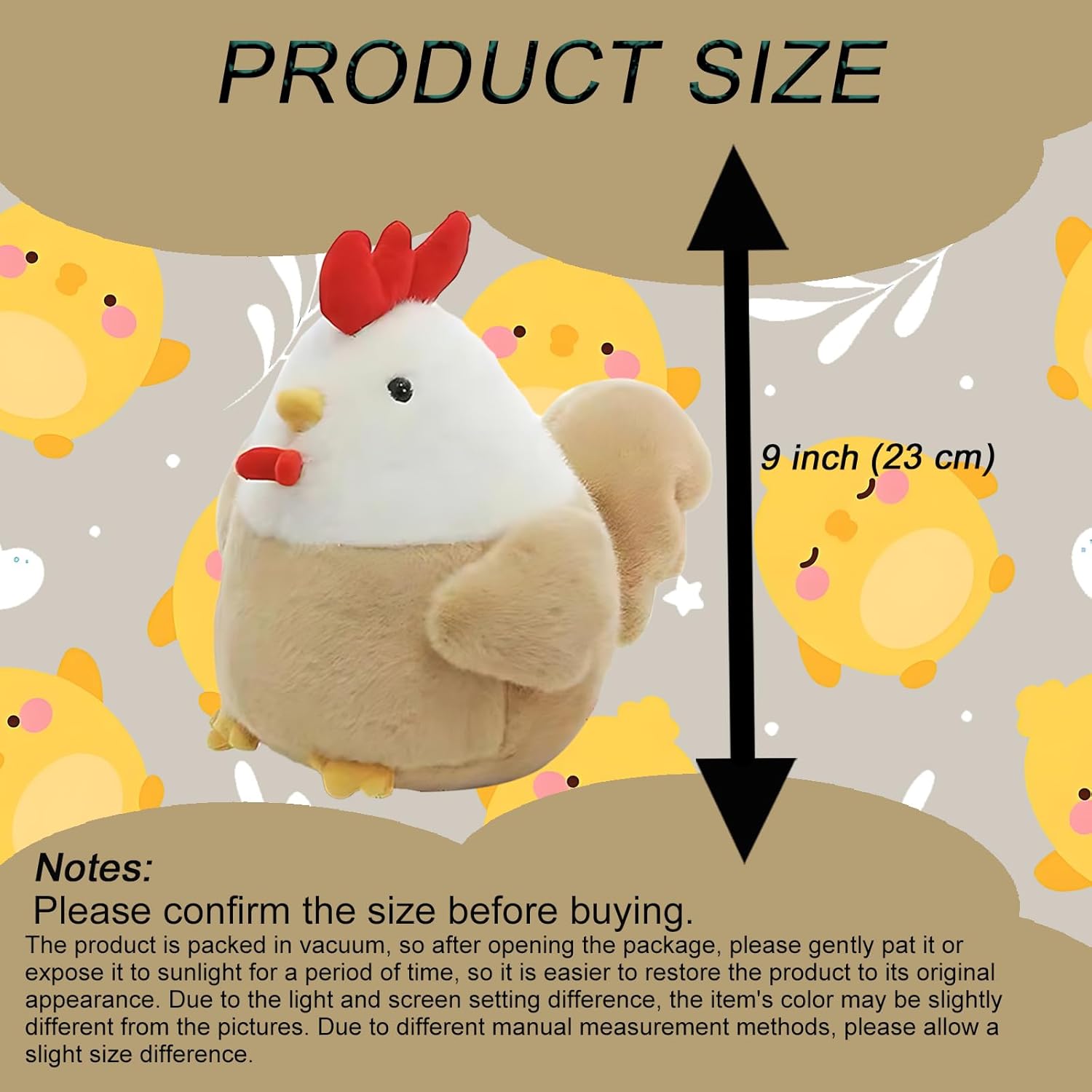9 Cute Chicken Plush toy for kids Soft cuddly