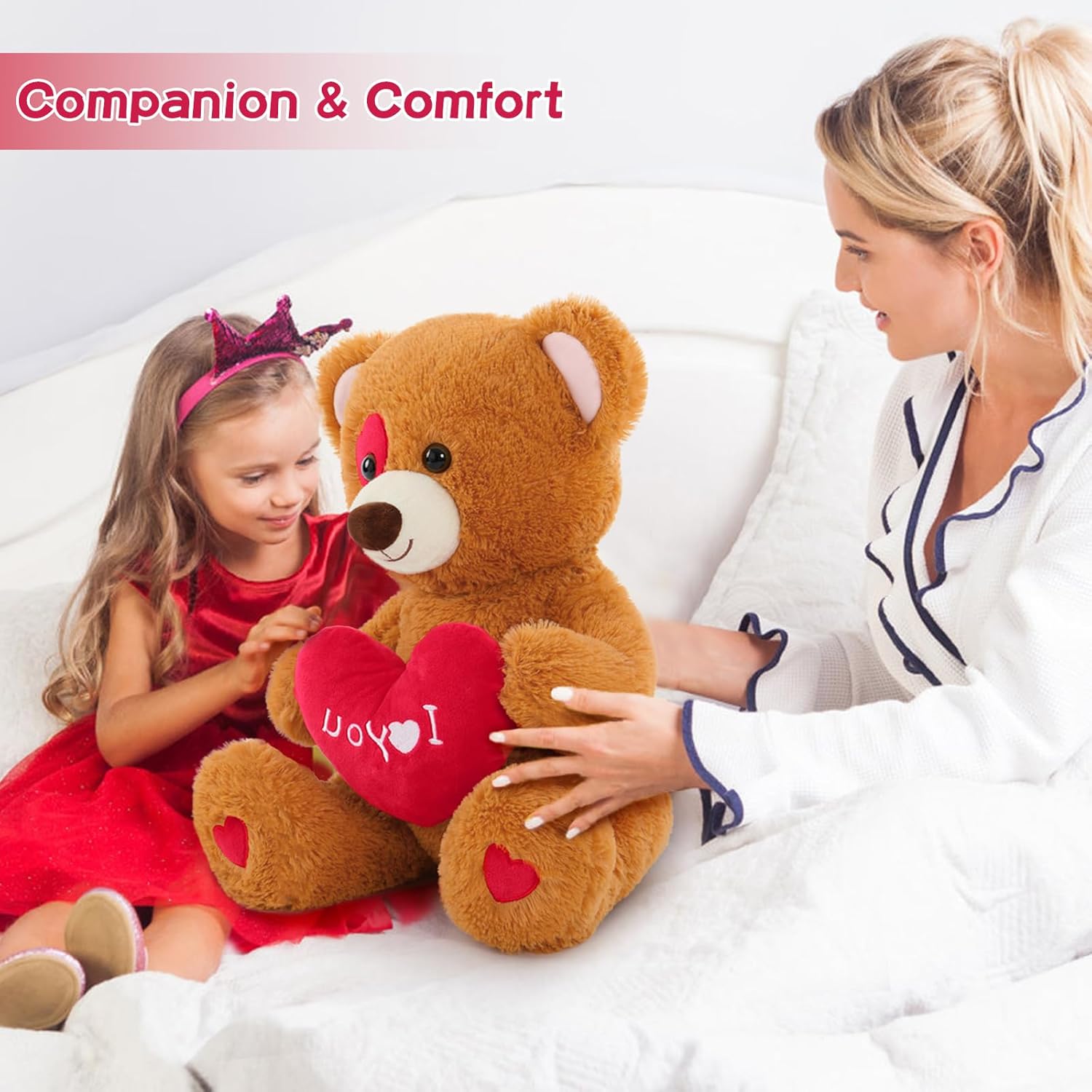 MaoGoLan Teddy Bear Plush 20 Red Heart Symbol for Love