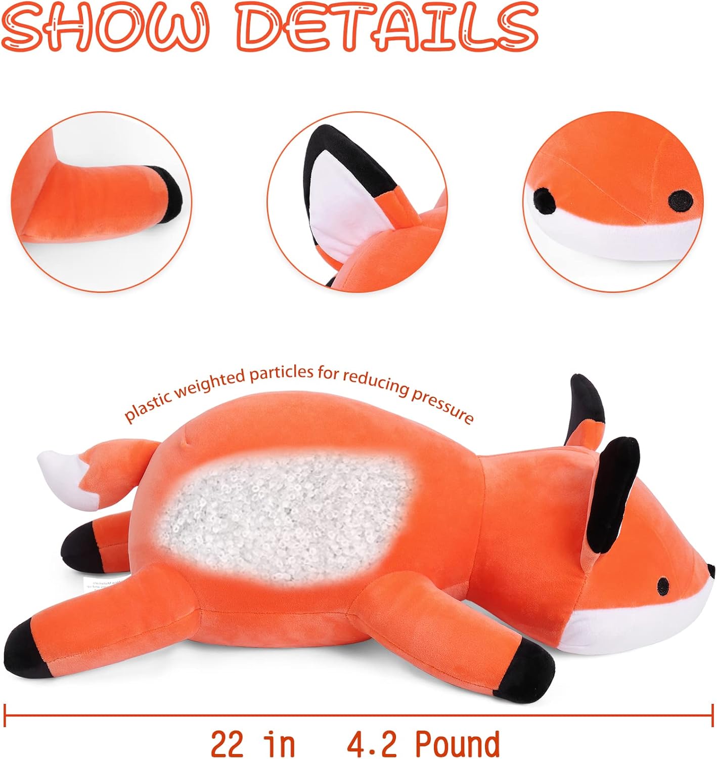 24 Fox Plush Pillow by Popest