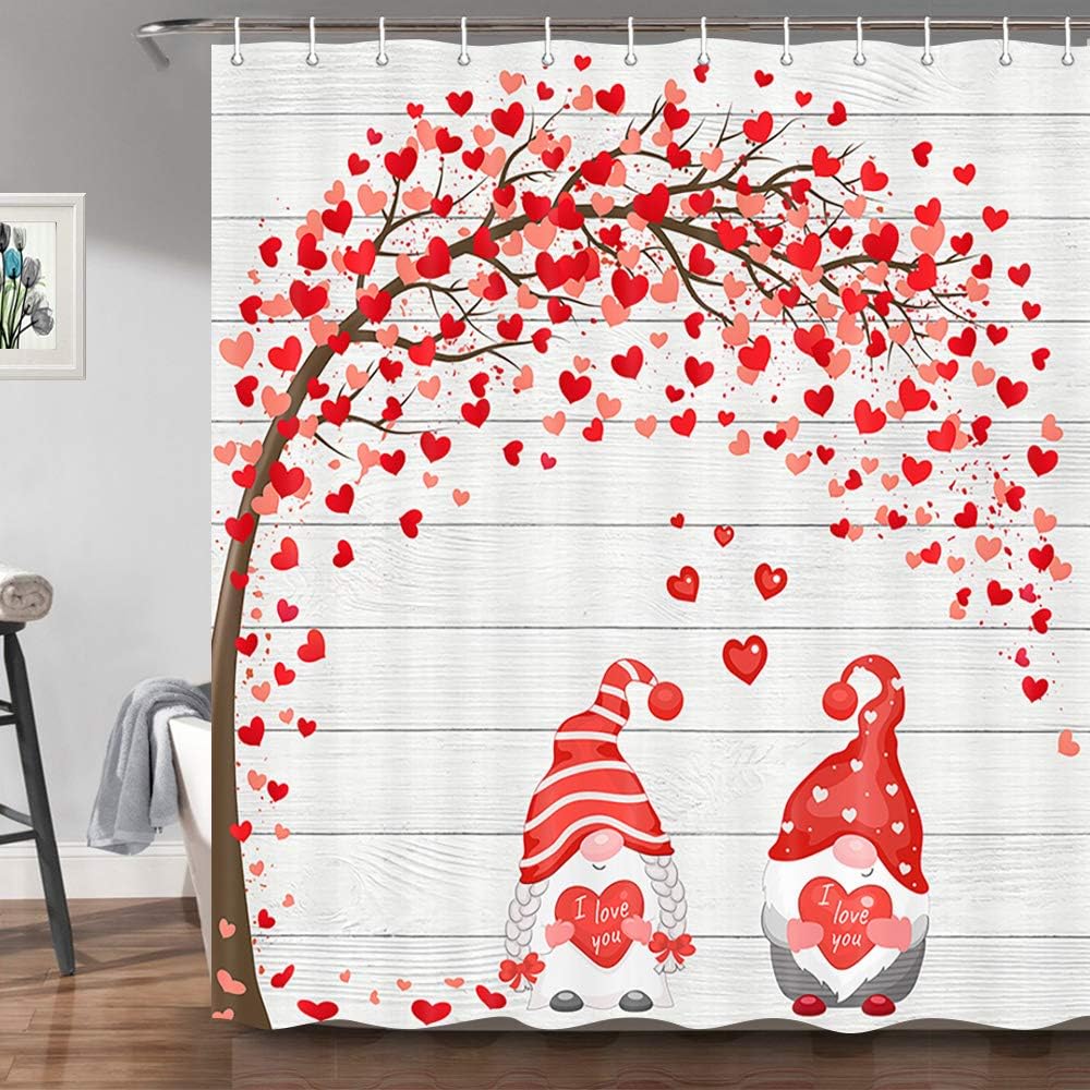 Elegant Valentines romantic shower curtain