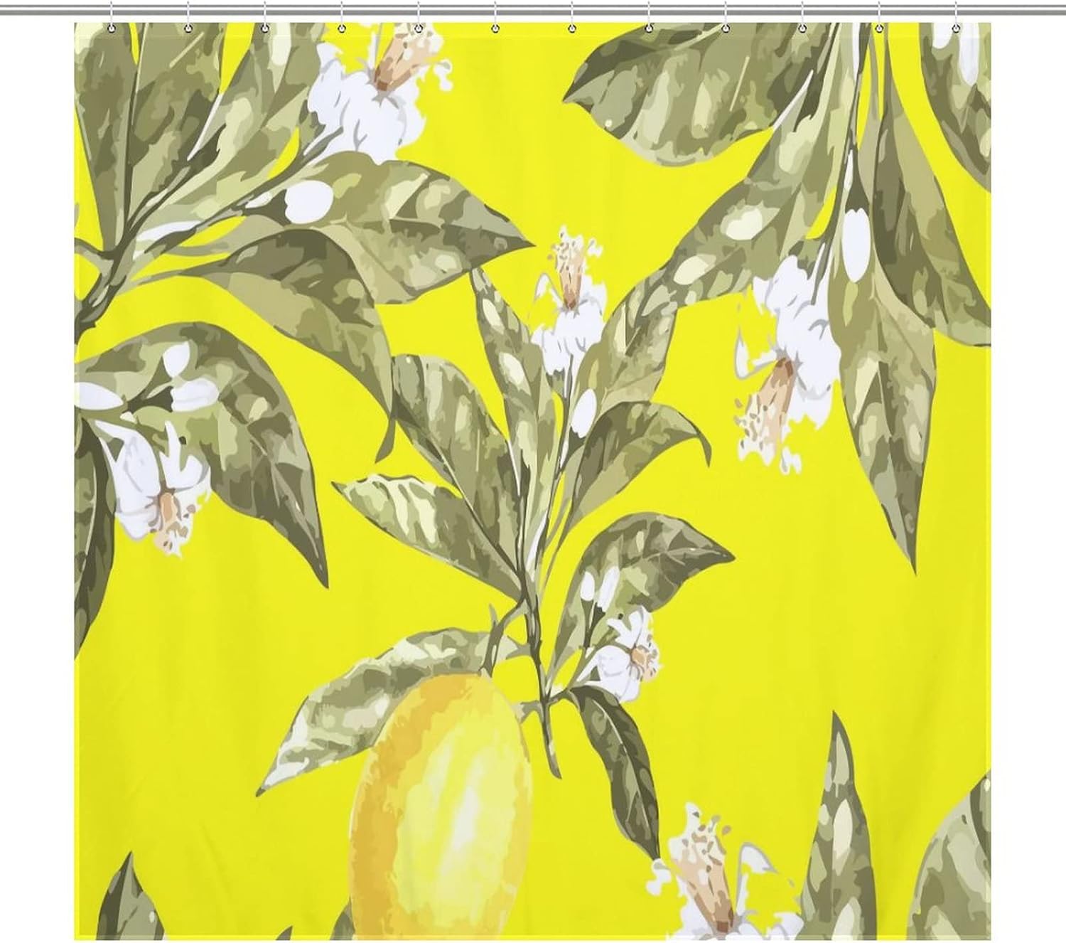 Fruit Lemon Polymer Yellow Bath Liner Set
