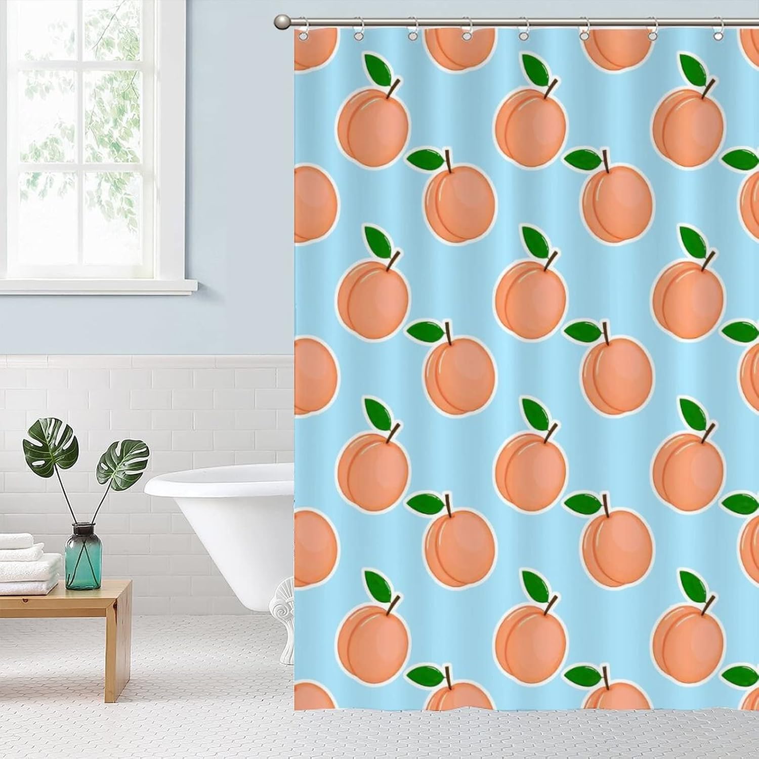 Cute Fruit Pattern Shower Curtain Liner 71x79