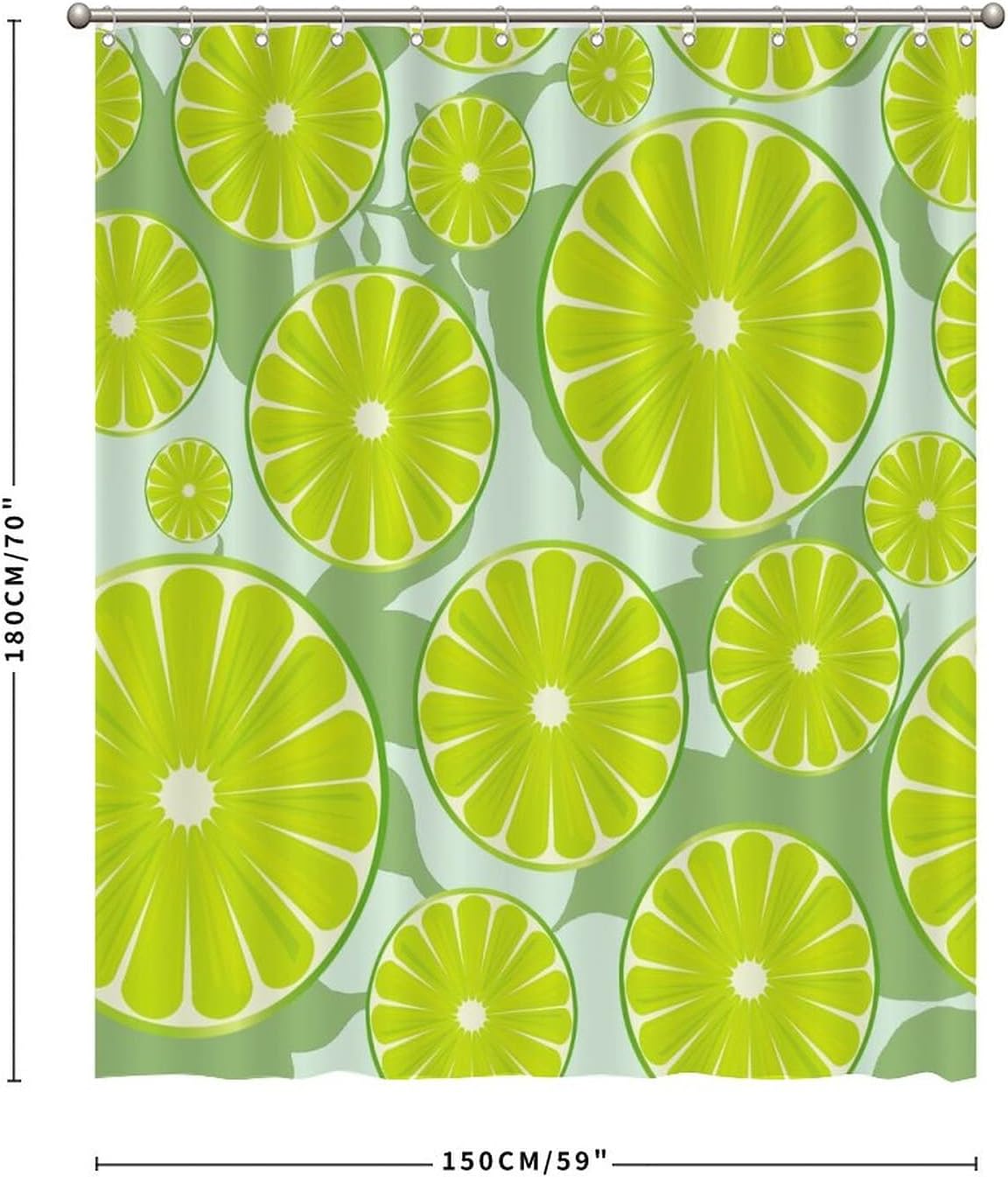 Luxury Lemon Fruit Shower Curtain Liner Set