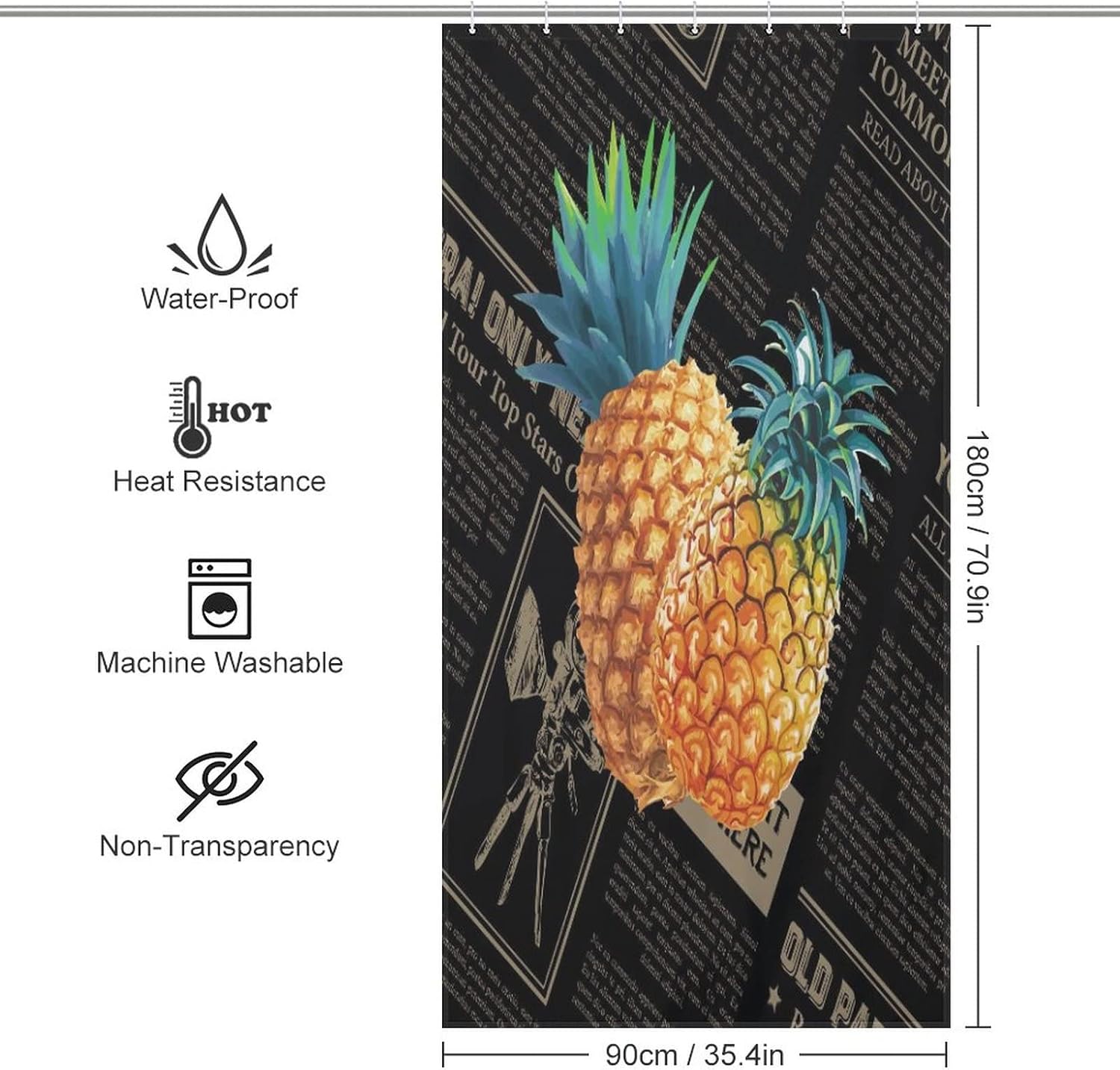 Fresh Fruit Natural Fruit Bath Room Curtain