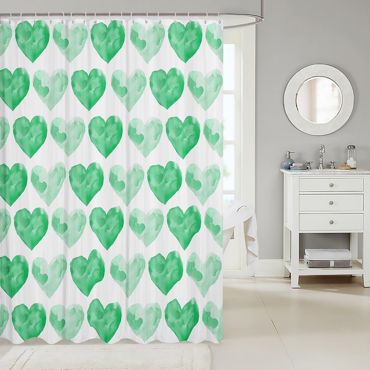 Stunning 72x72 Valentines Day Shower Curtain