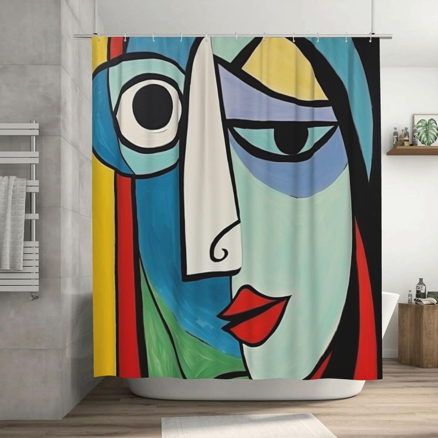 DAOWANGZUO Female Face Shower Curtain Set 1