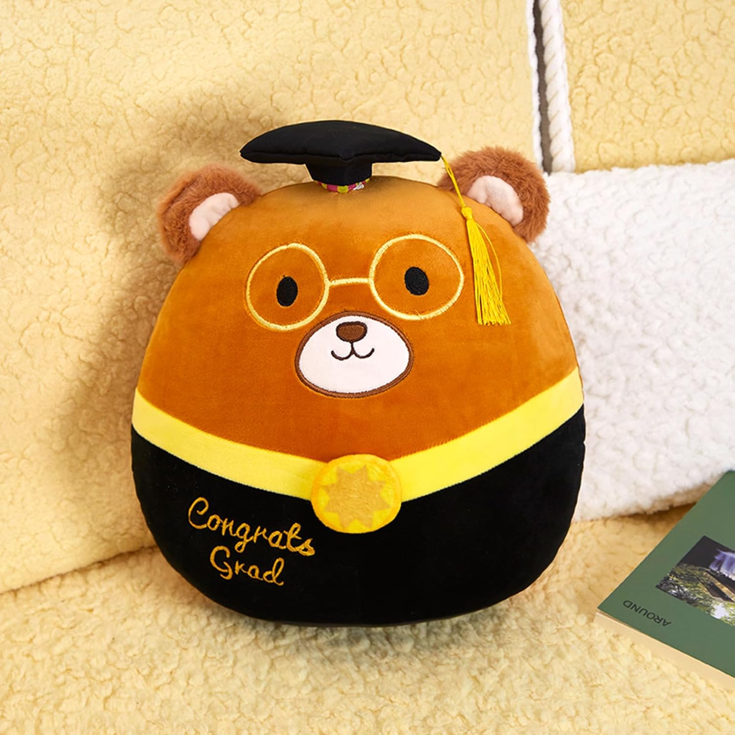 HappySpot 13 Graduation Bear Plush Pillow with Grad Cap