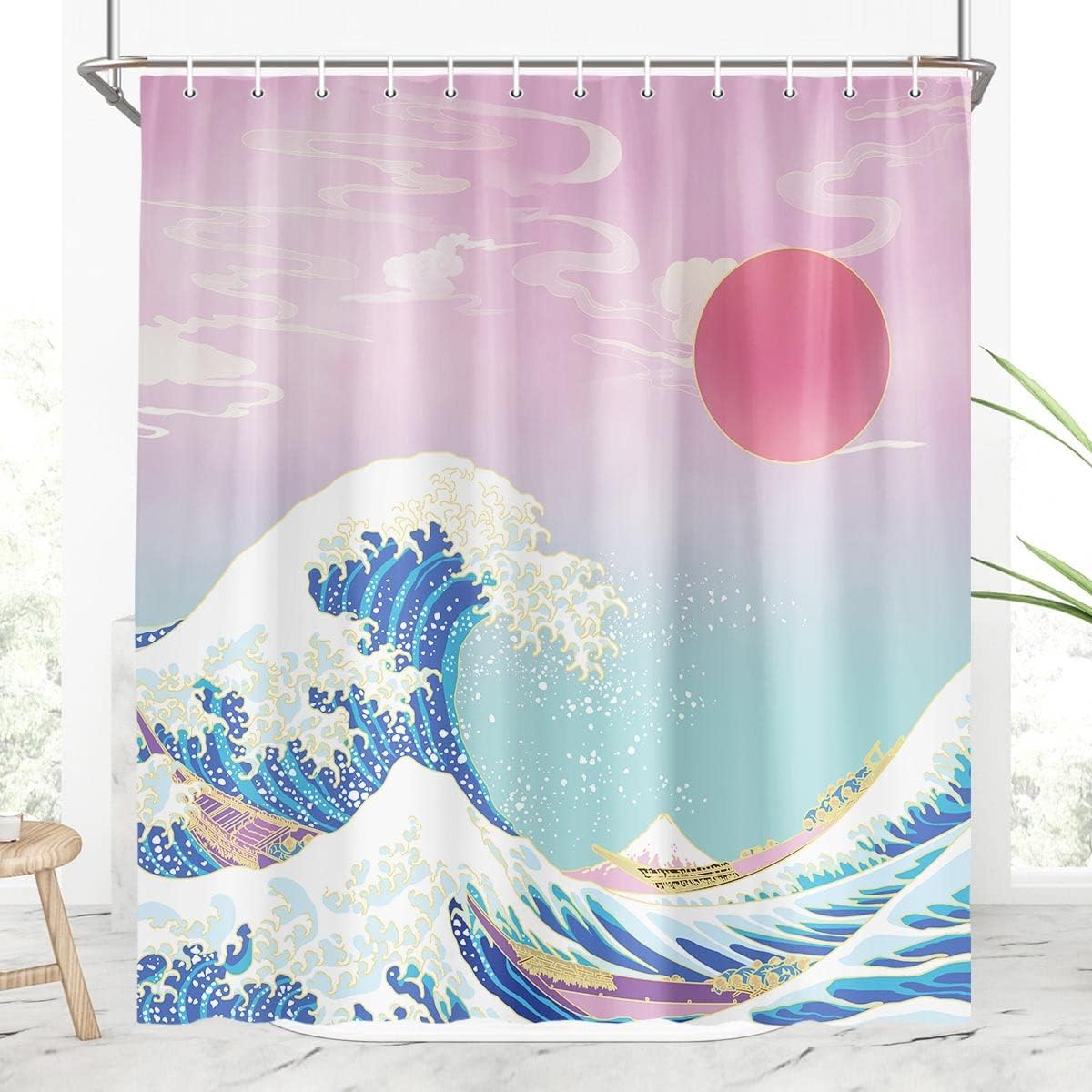 Unique Japanese Style Shower Curtain 47x72
