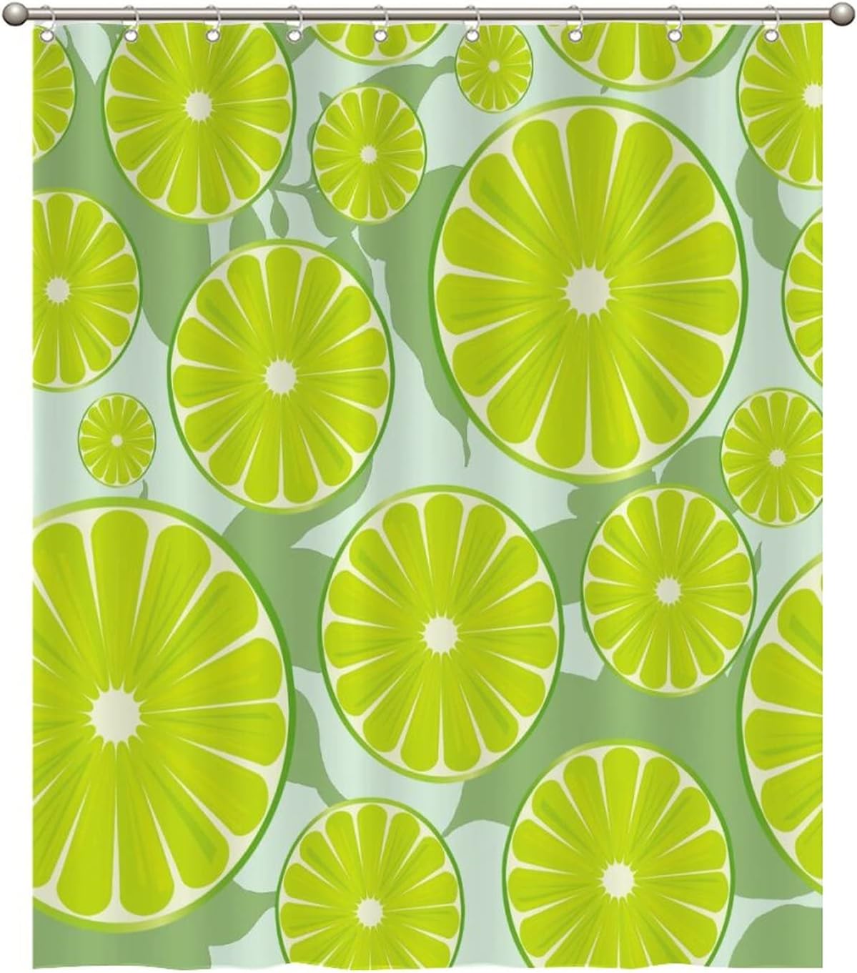 Luxury Lemon Fruit Shower Curtain Liner Set