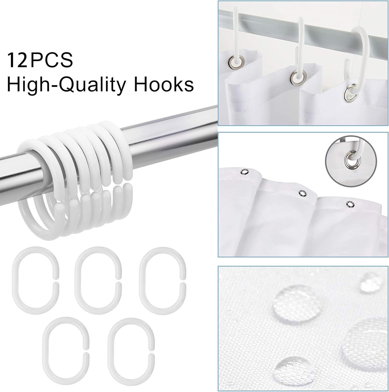 Waterproof Decorative Shower Curtain Set