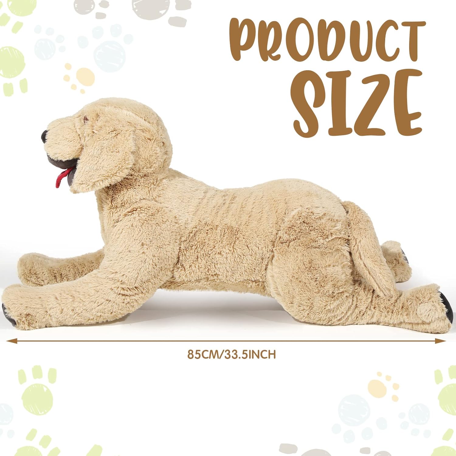 Big Golden Dog Geosar Stuffed Animal 85cm 335inch