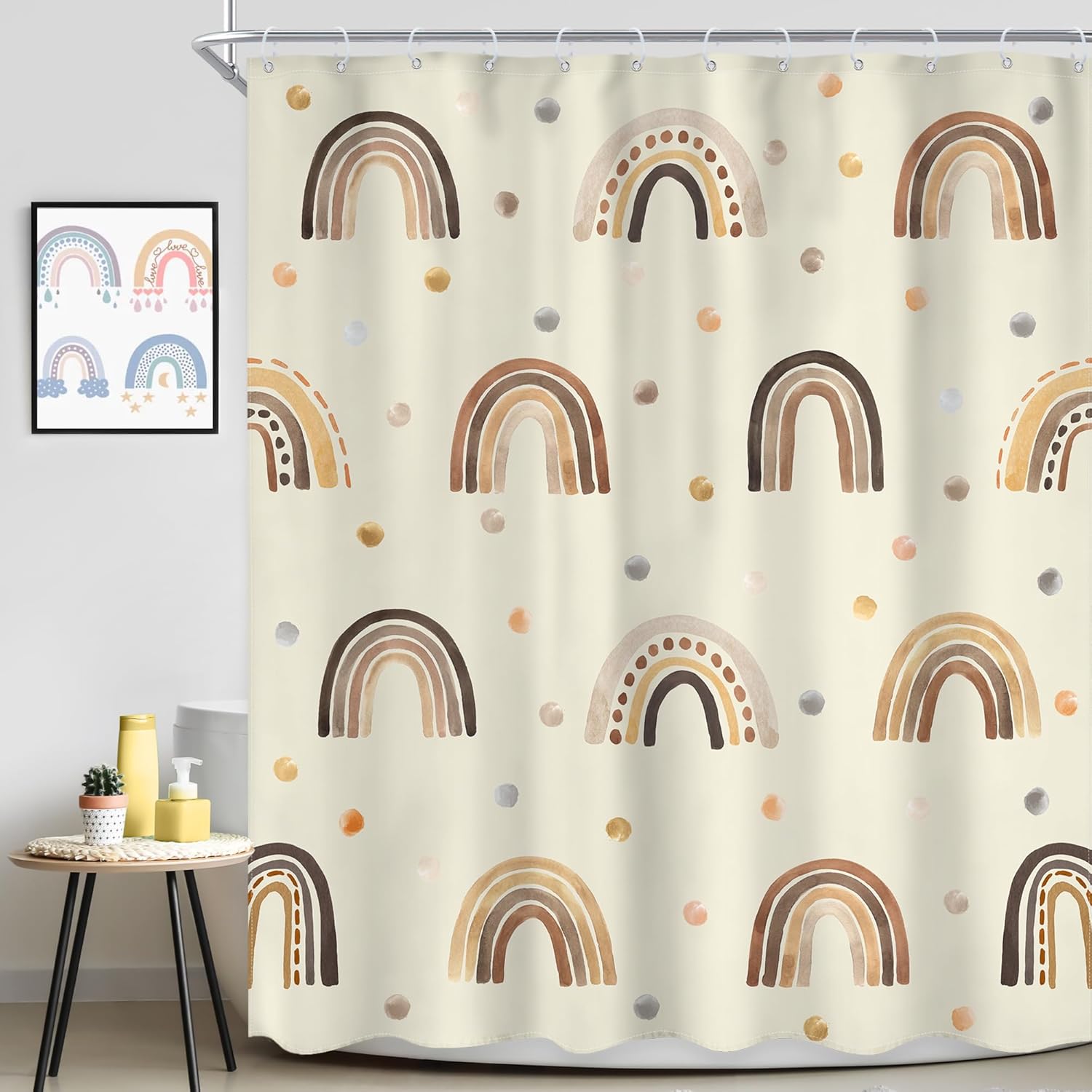 Ufeela Rainbow Kids Bath Curtain Set