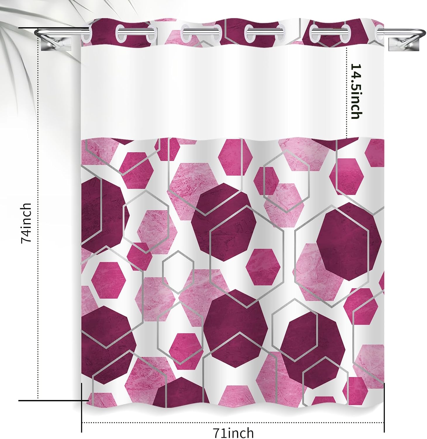 Luxury Purple Geometric Shower Curtain