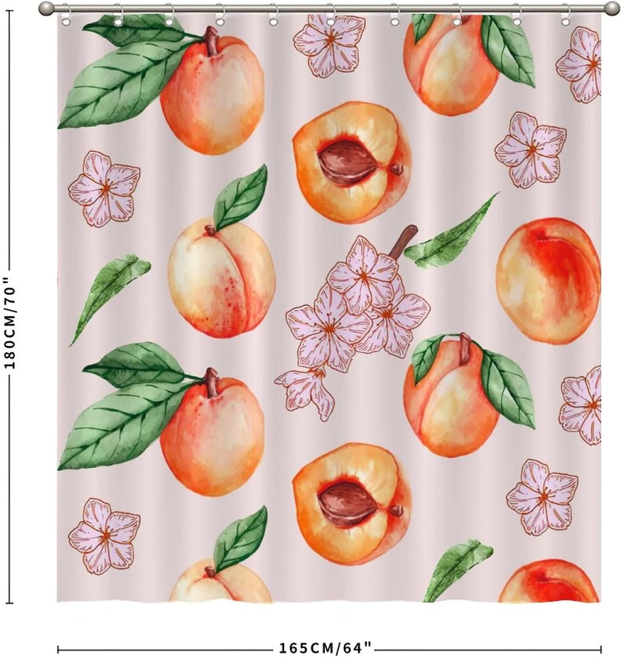 Perfectly Pondered Cute Fruit Shower Curtain
