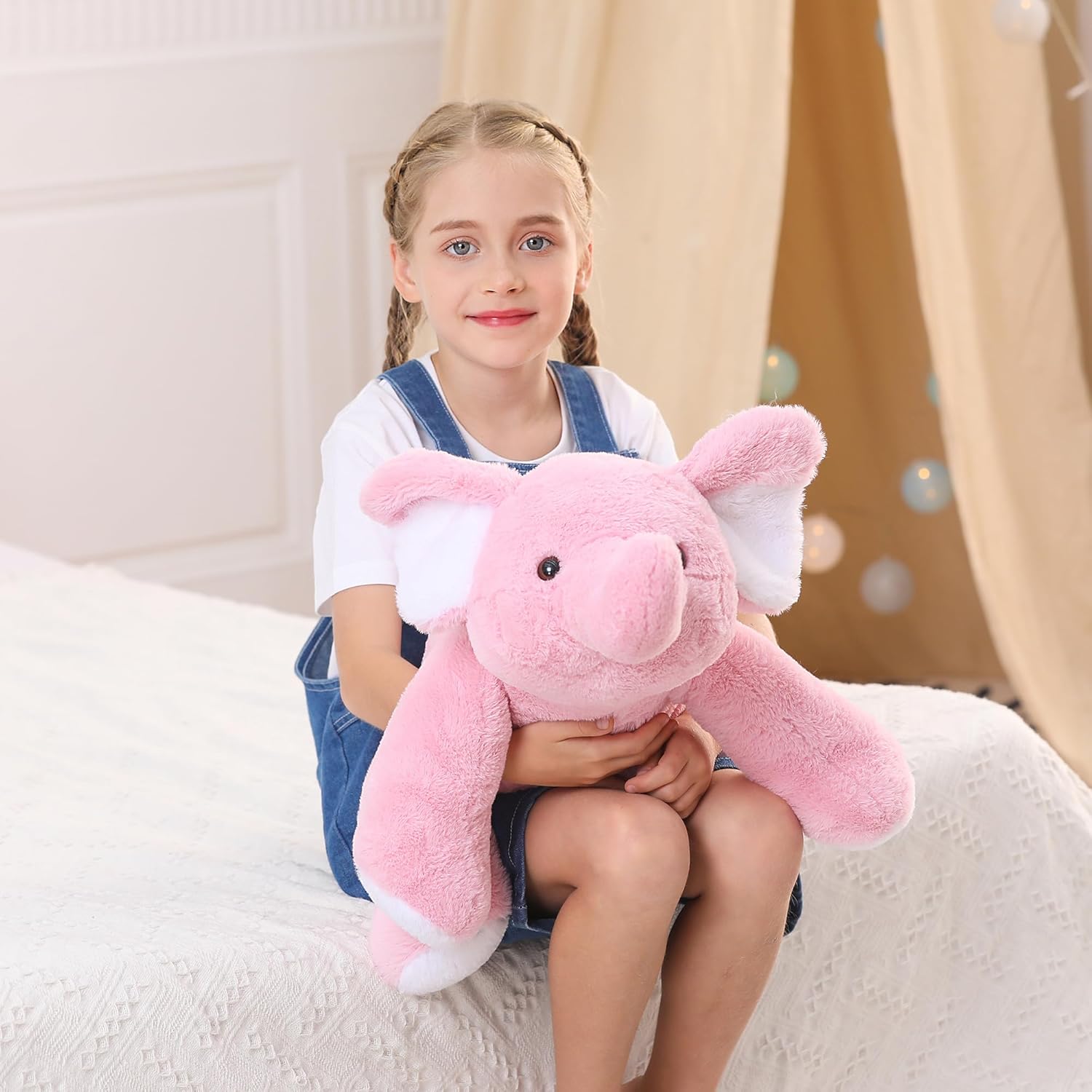 Perfectly Weighted Plush Elephant 27-inch 5 lbs