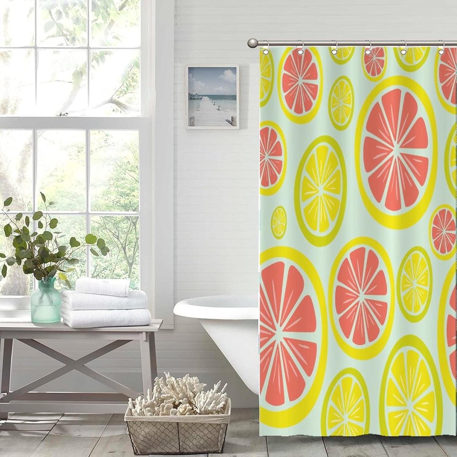 UTF4C Funny Fruit Show Shower Liner 35 x 71 Durable