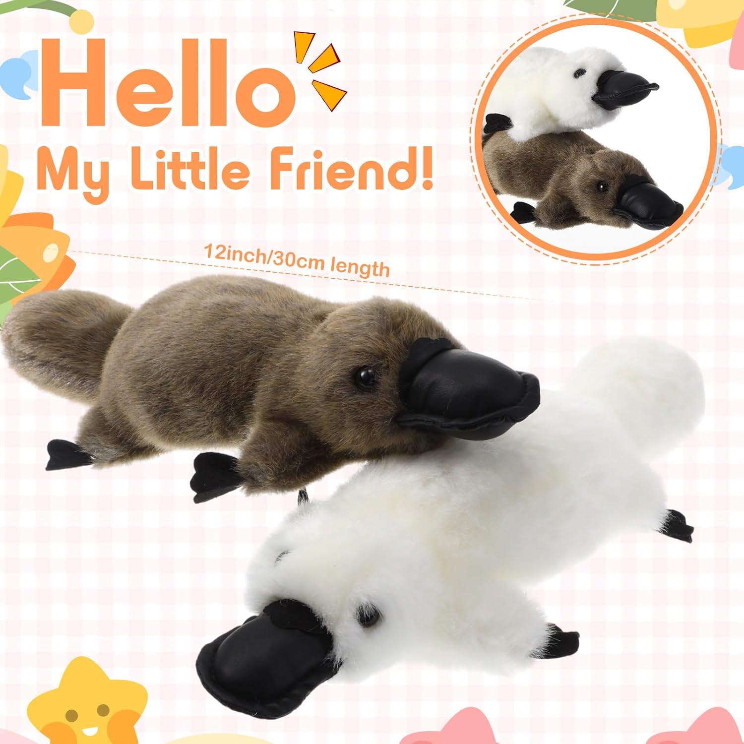 HyDren 2 Pcs Stuffed Animal Pillow Toy for Kids