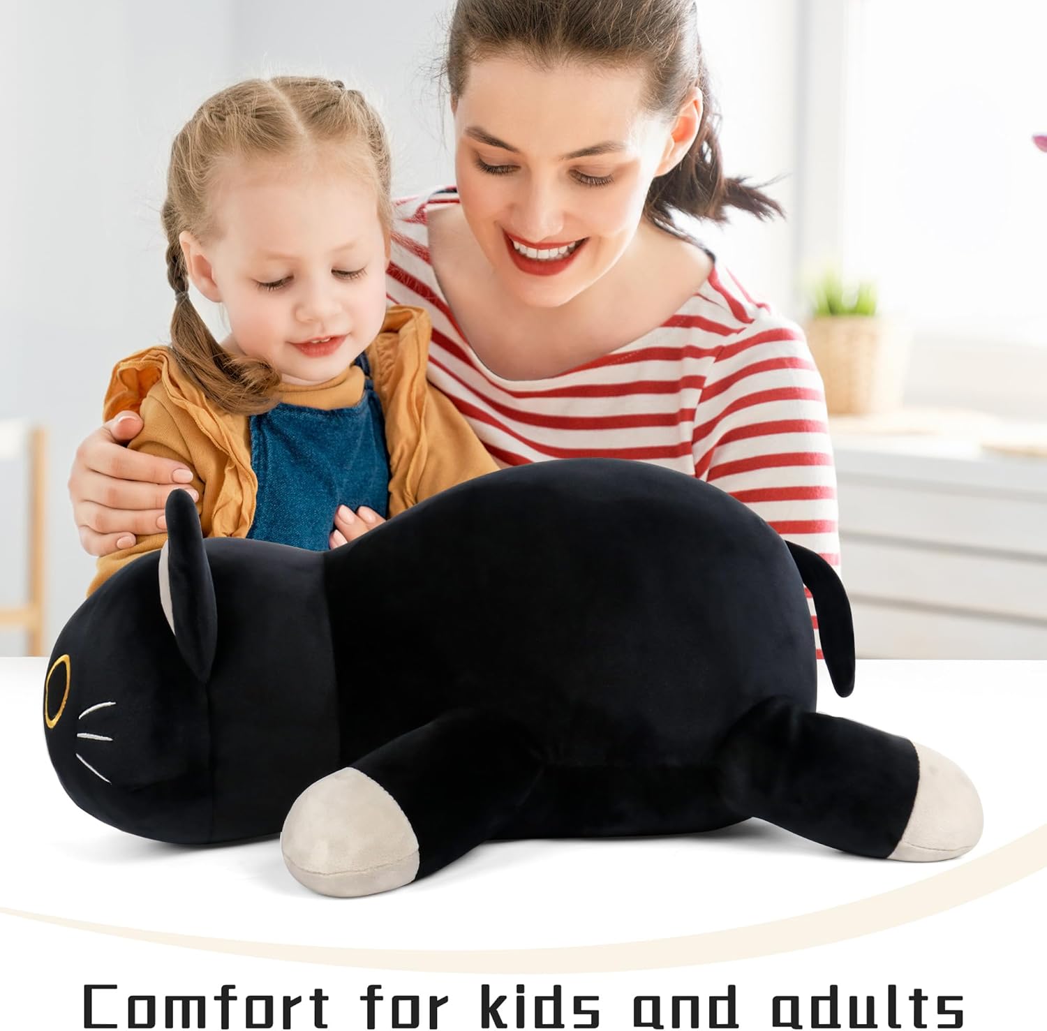 Wepop 24 Black Cat Weighted Plush Pillow