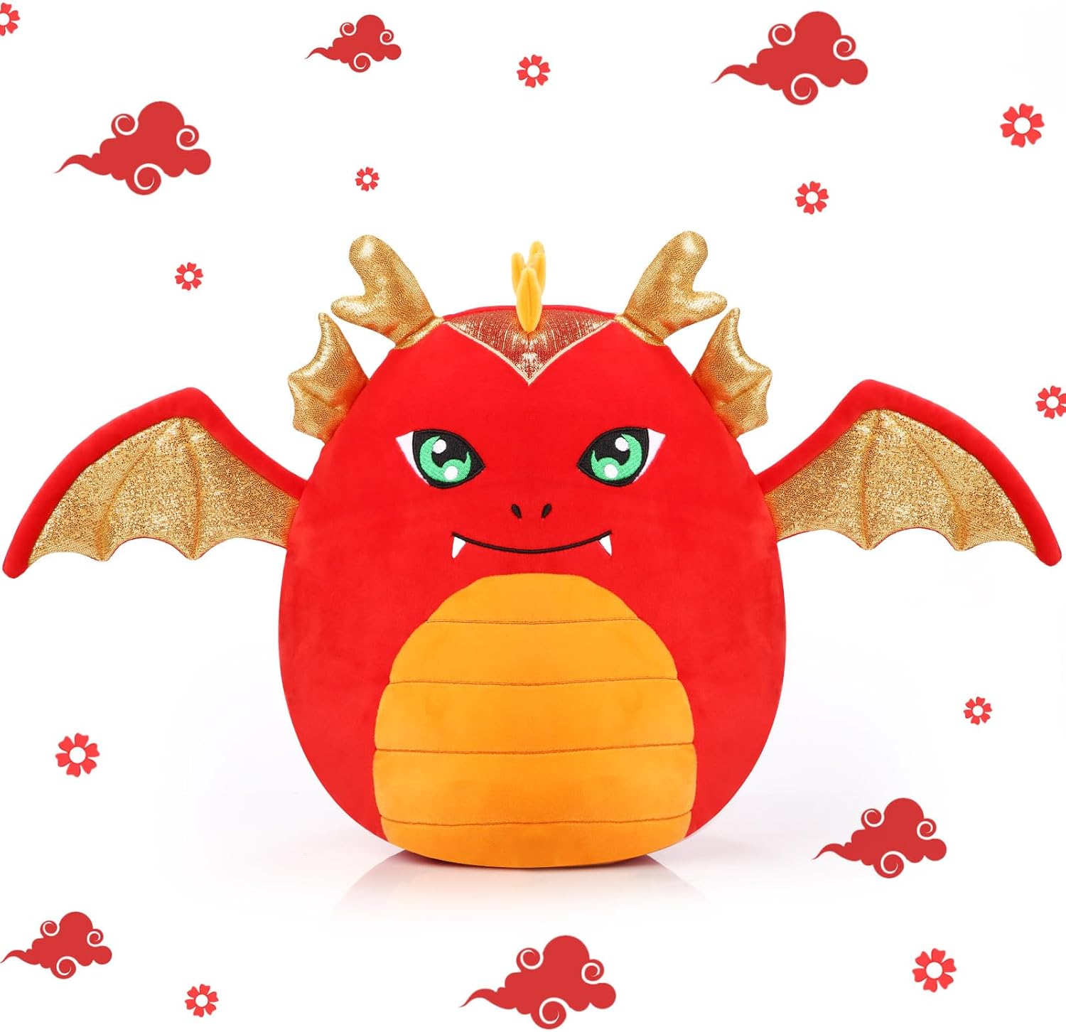 Leyndo 14 Red Dragon Plush Pillow