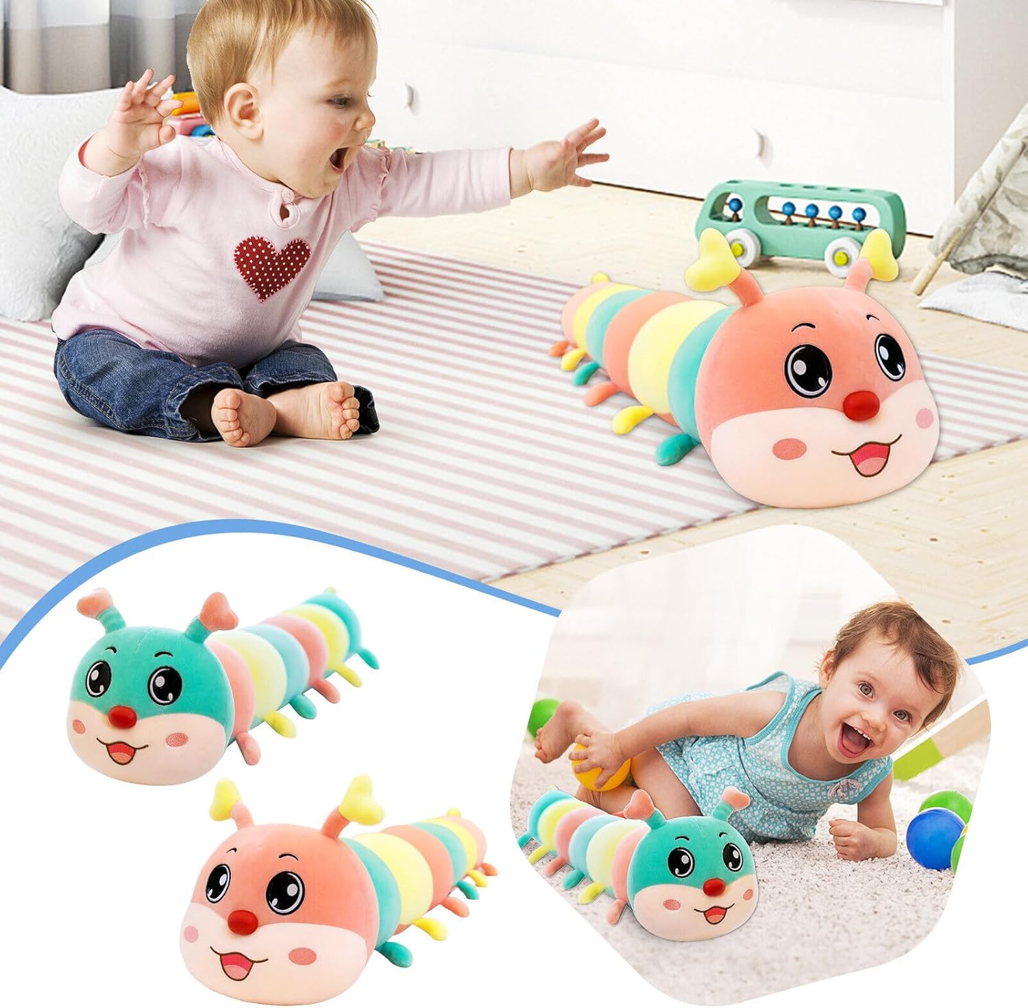 Greus 433-Inch Giant Caterpillar Plush Toy