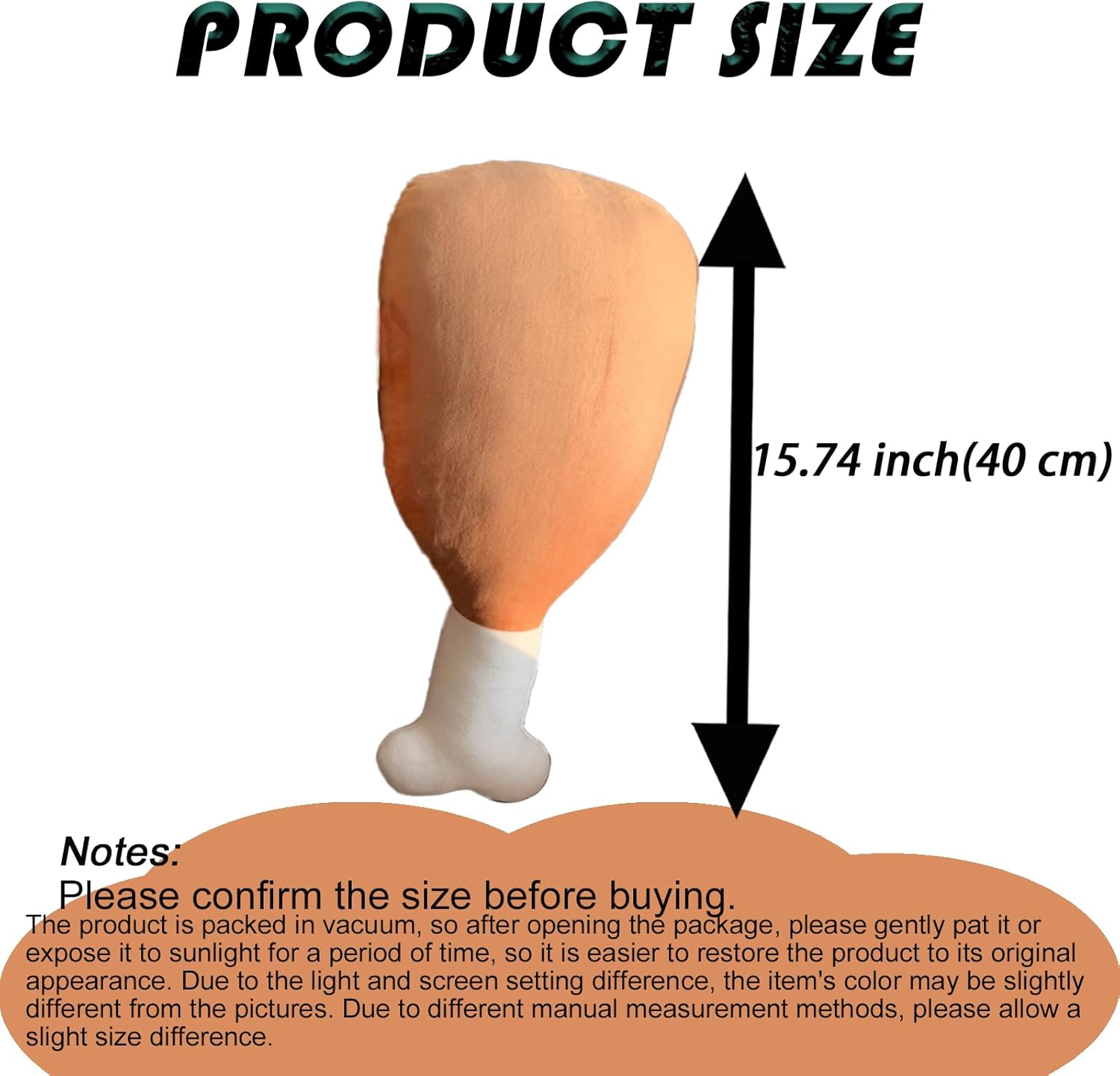 157-Inch Funny Chicken Leg Plush Pillow for Relaxingmust-try
