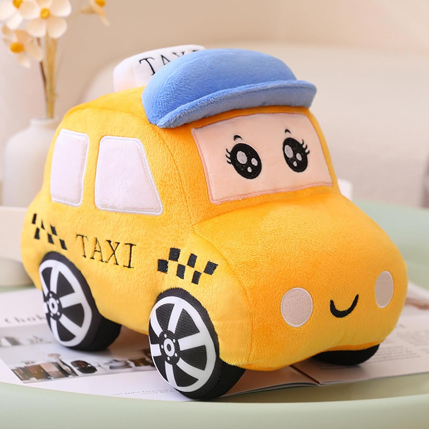 3D Animated Car Plush Pillow for Sofa Kids