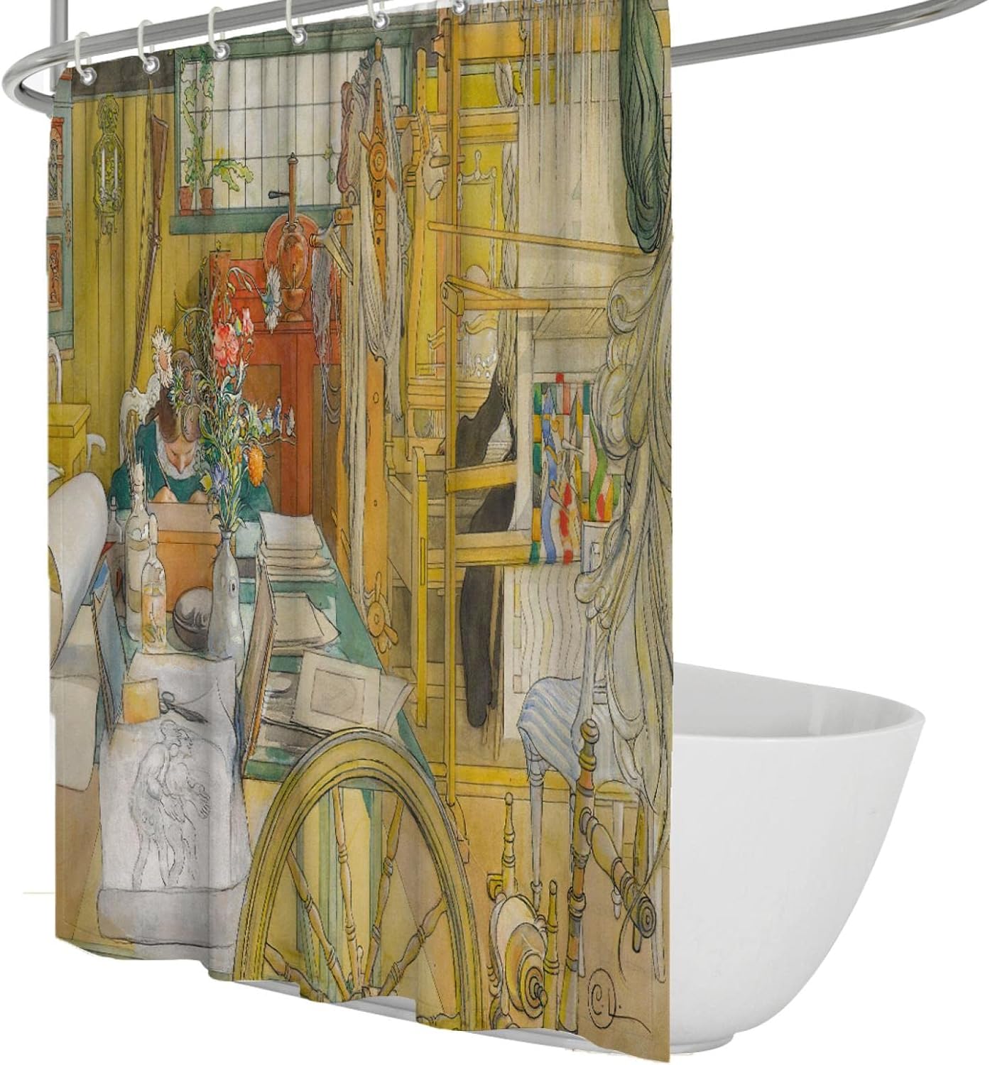 FEIPUHOME Art Rococo Style Bath Depot 78x78 inch for Modern Bathroom Turns