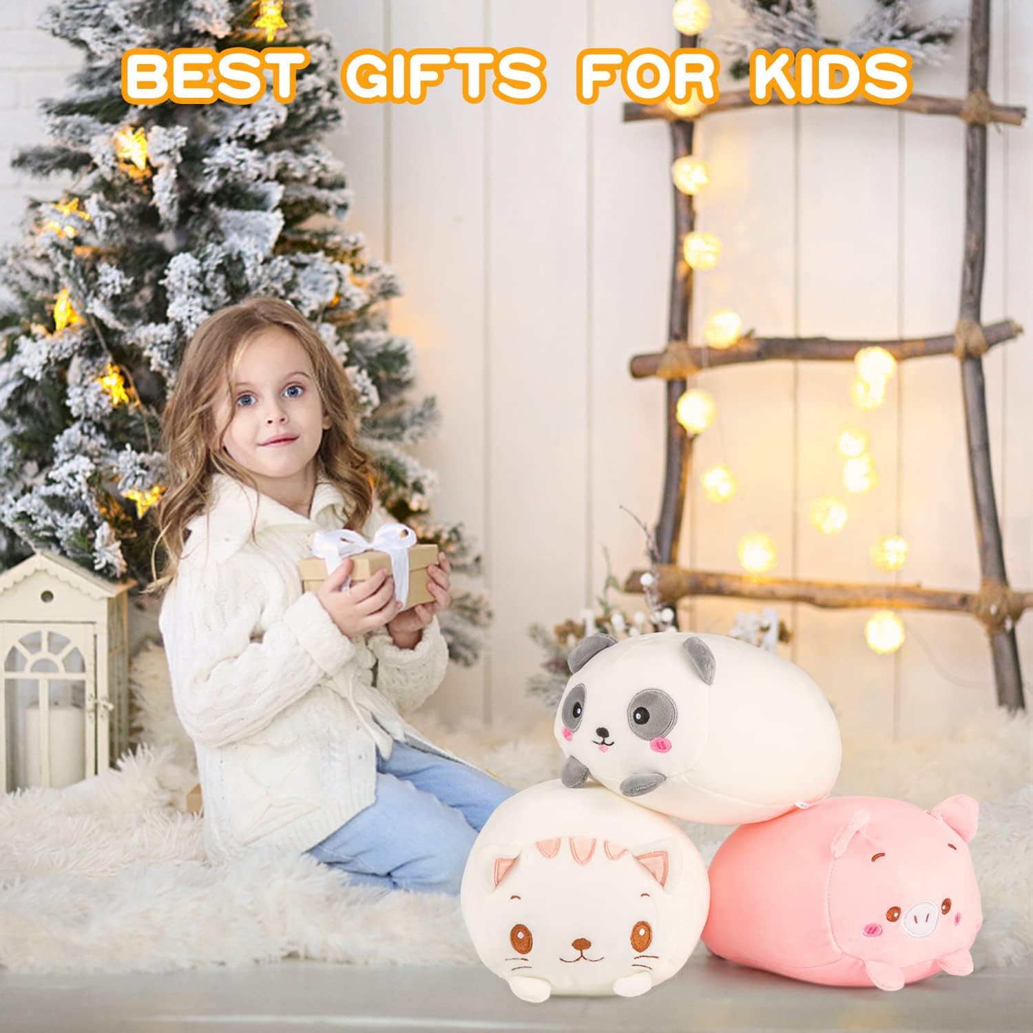 Labeol Plush Toys Set - Cute Plush Pillow for Cats Pigs and Pandas