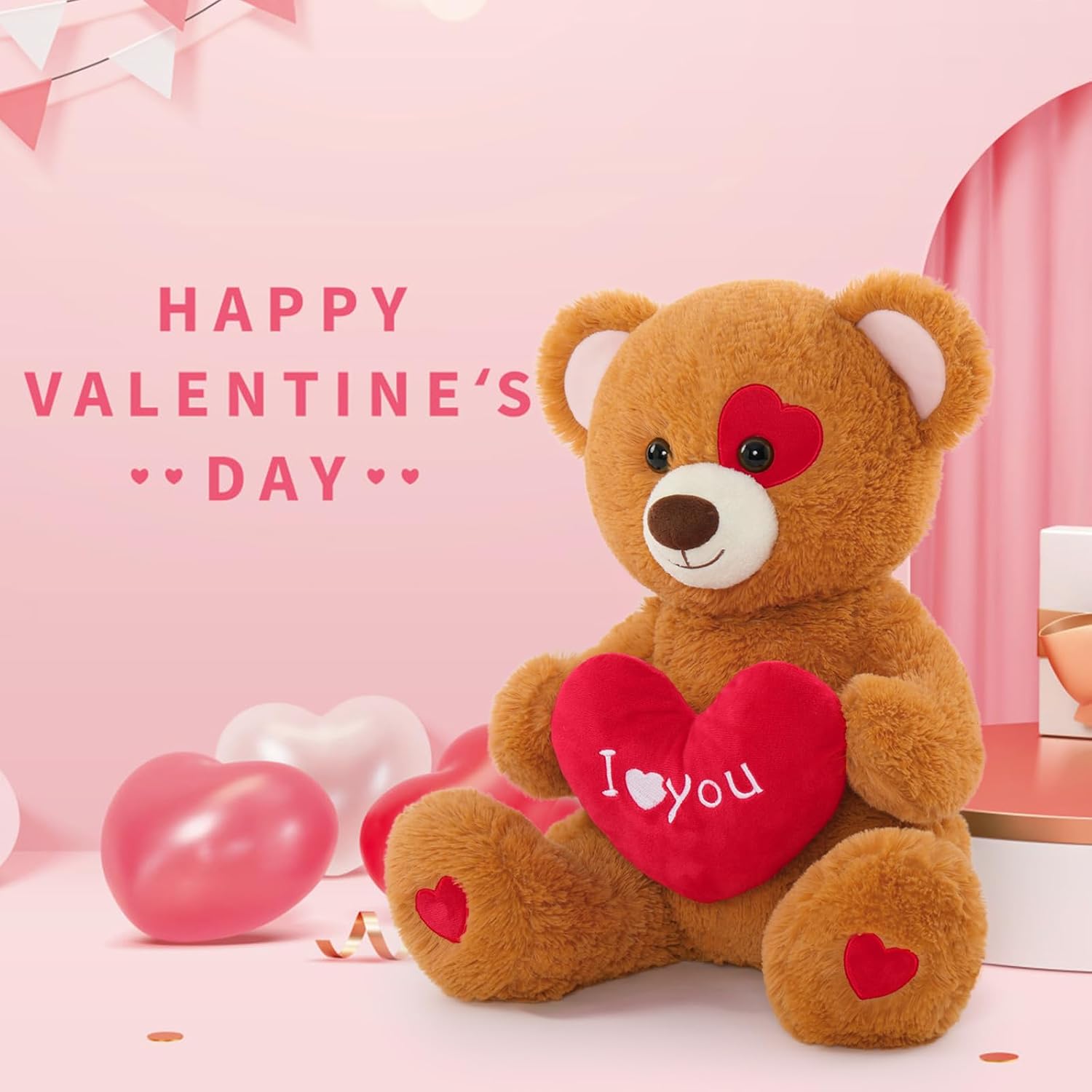 MaoGoLan Teddy Bear Plush 20 Red Heart Symbol for Love