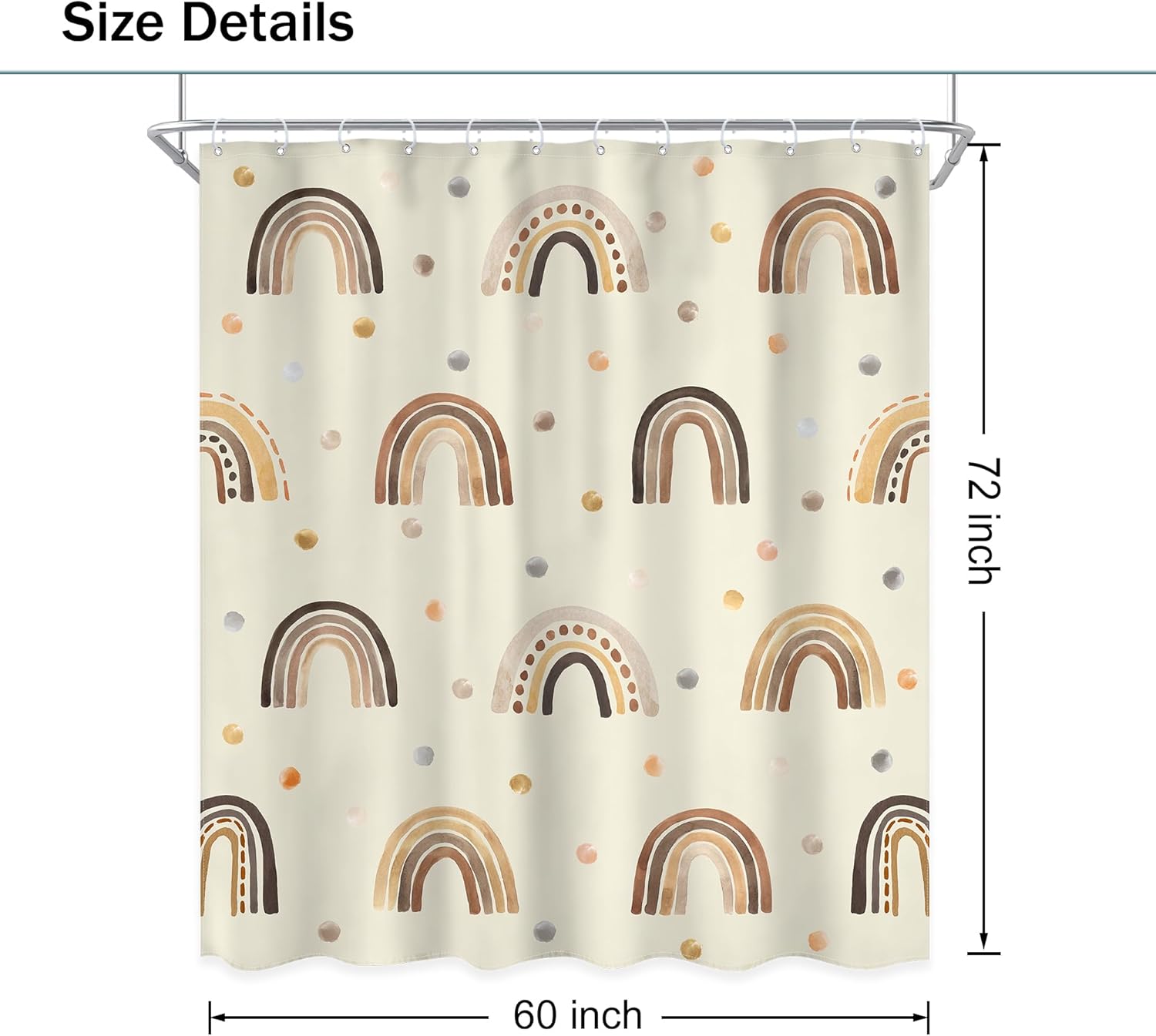 Ufeela Rainbow Kids Bath Curtain Set