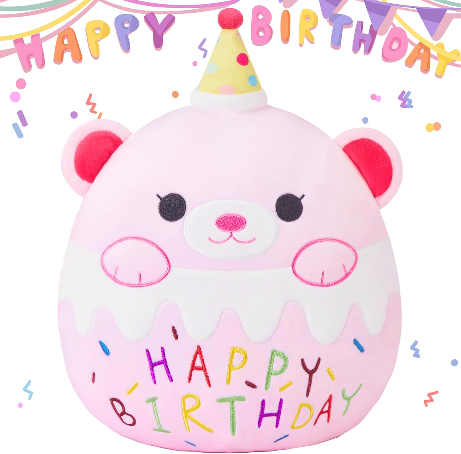 Large Teddy Bear Plush Pillow Stuffed Animal Toy Happy Birthday Choice