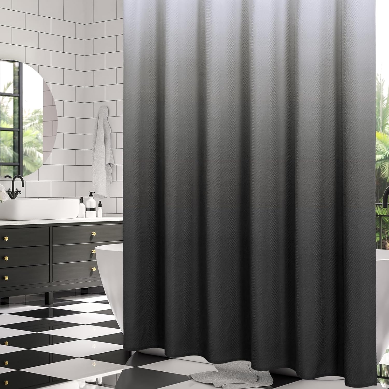 Gibelles Modern Farmhouse Shower Curtain Set