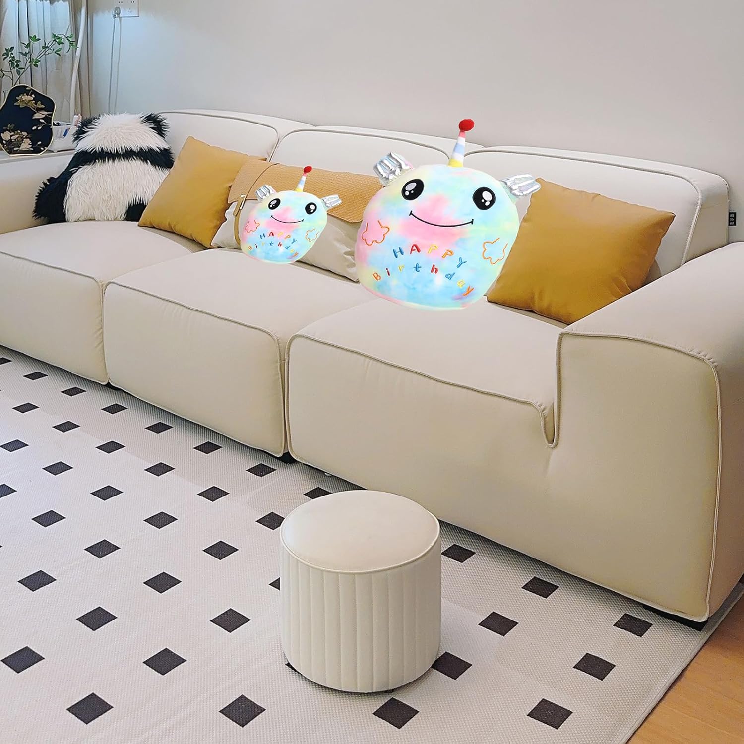16-inch Plush Rainbow Axolotl Stuffed Animal Pillow for Kids and Adults