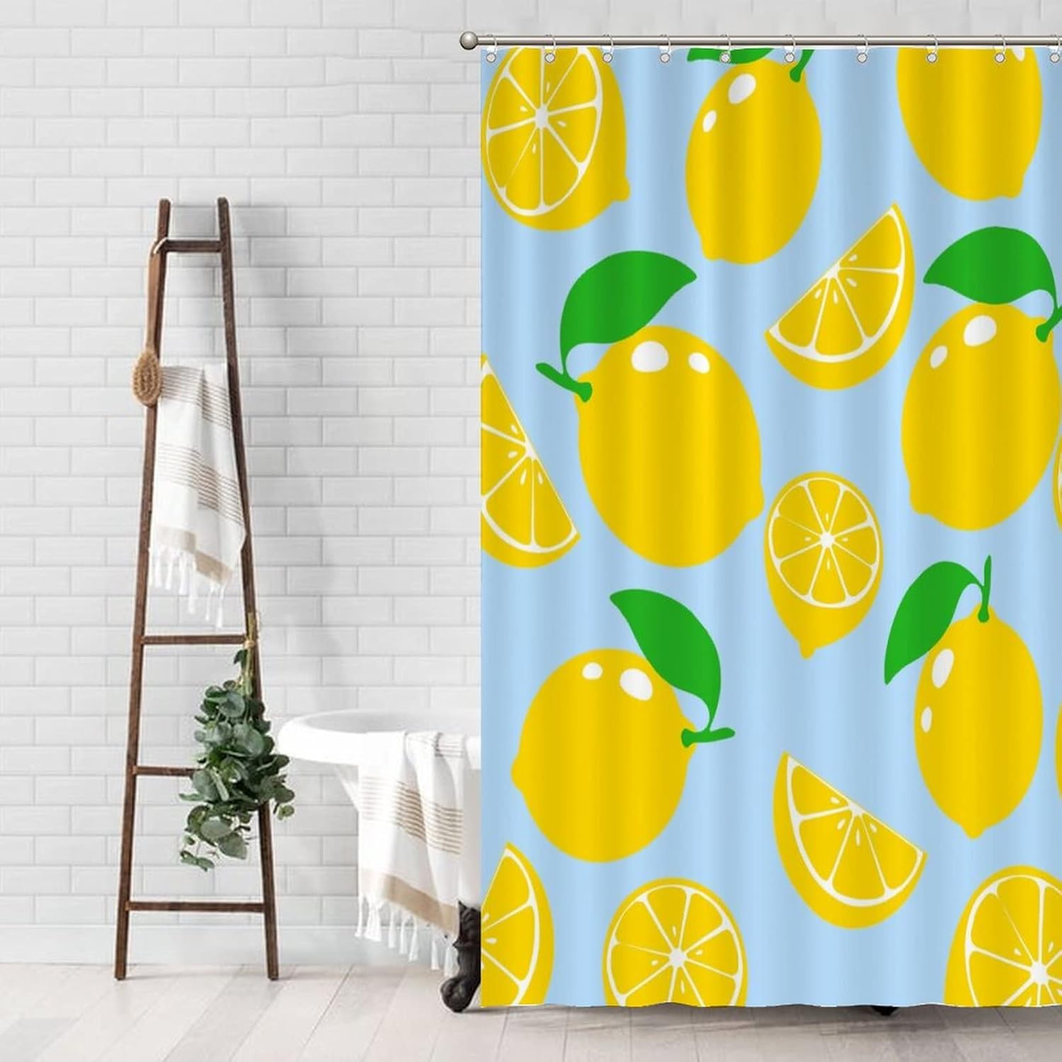 Lemon Fruit Bath Curves 71x91 Washable Washablelemicsrhs