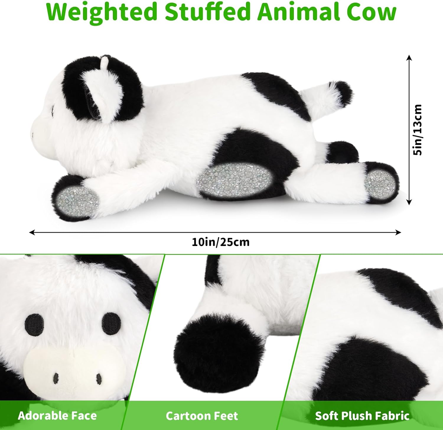 Leokawin Weighted Cow Stuffed Animal