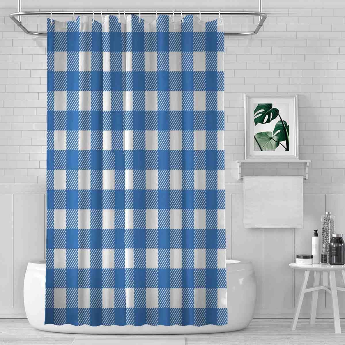 12-Hook Waterproof Bath Curtain