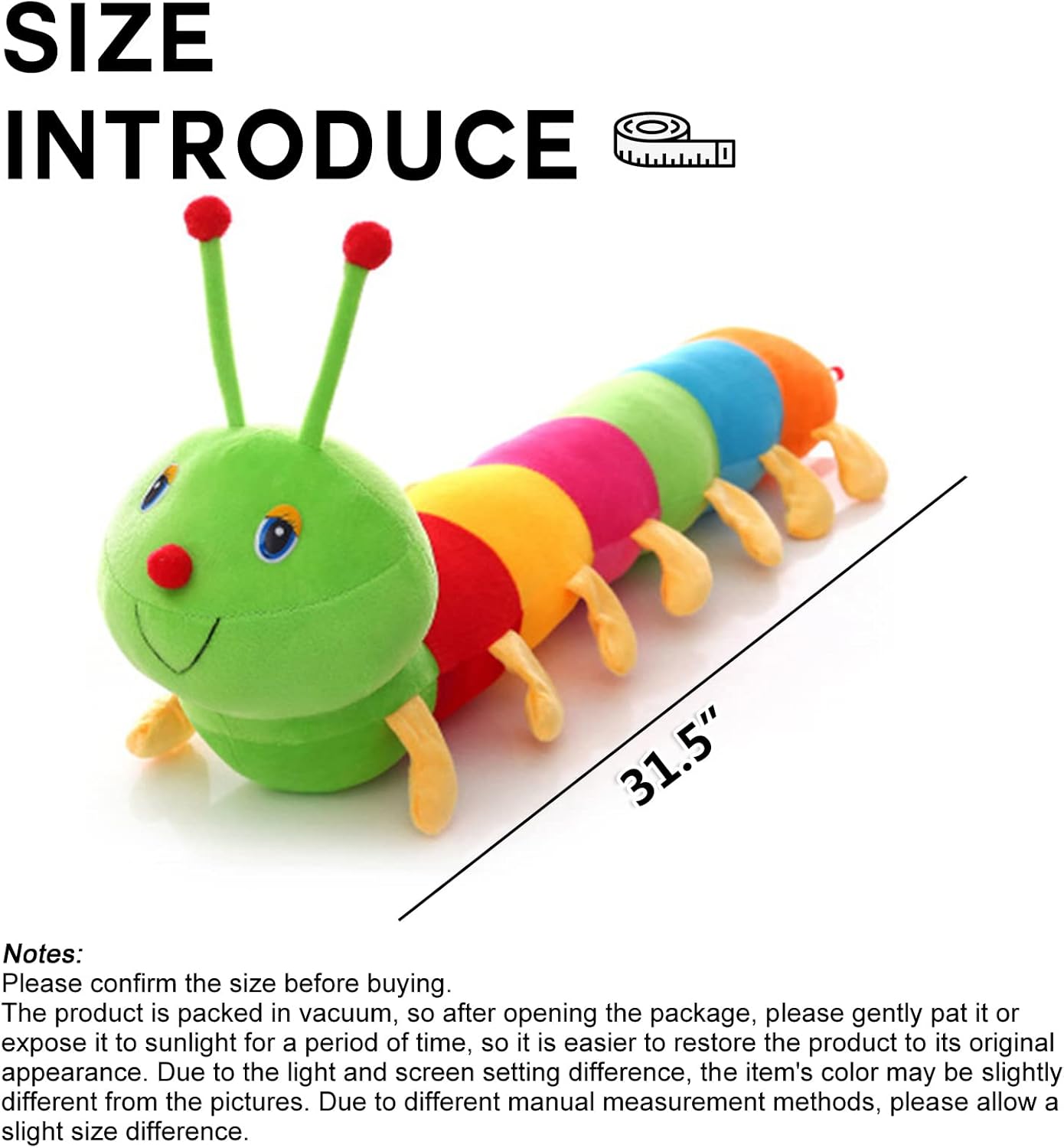 Adorable Giant Caterpillar Stuffed Animal