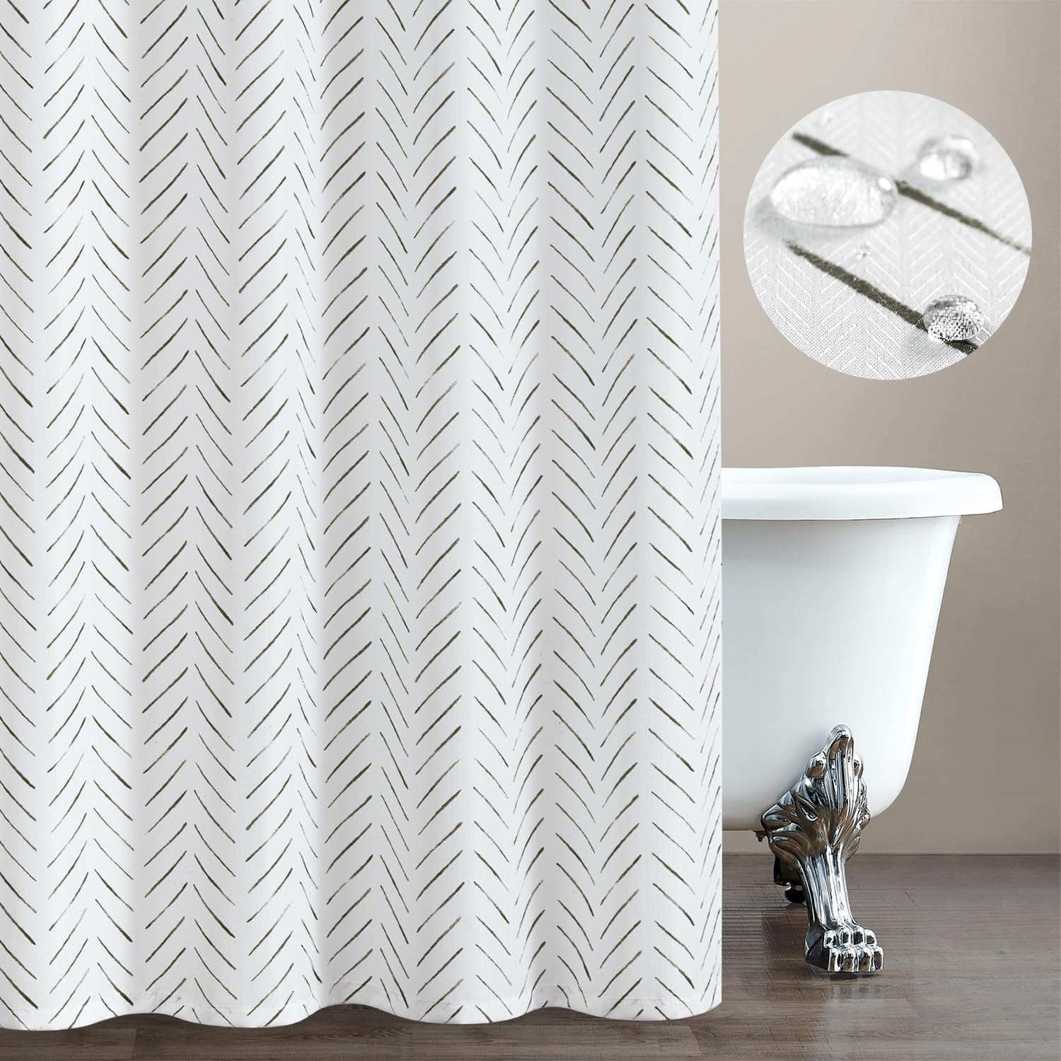60-inch stall black and white shower curtain