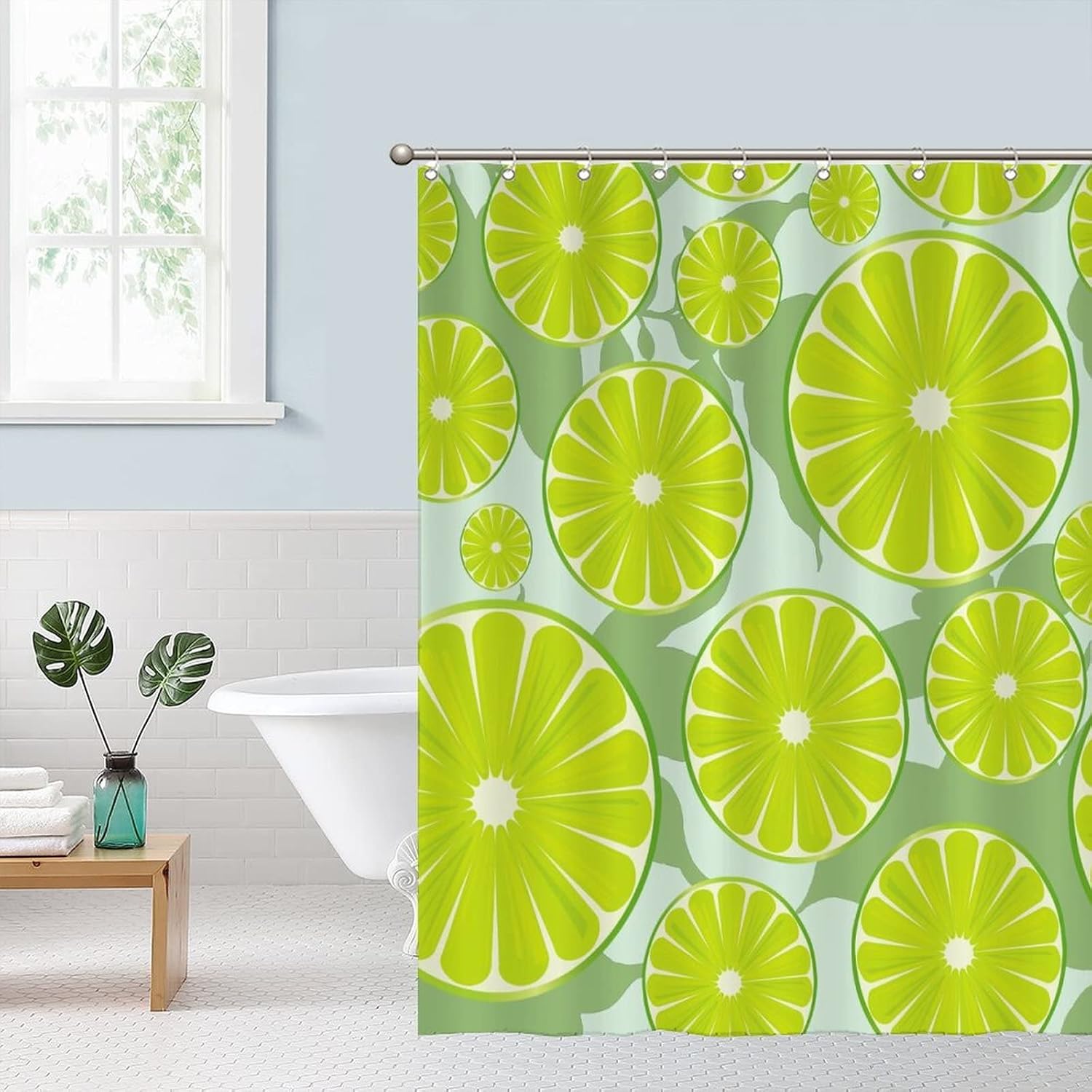 Luxury Lemon Fruit Shower Curtain Liner Set