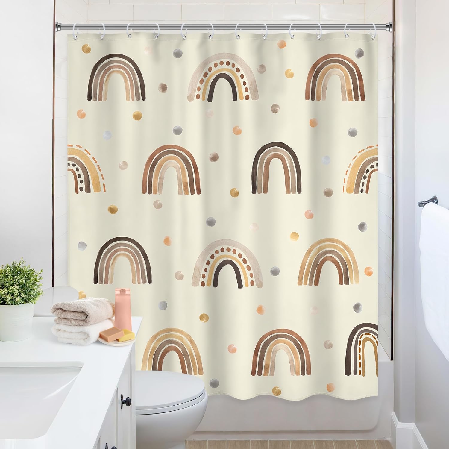 Ufeela Rainbow Kids Bath Curtain Set
