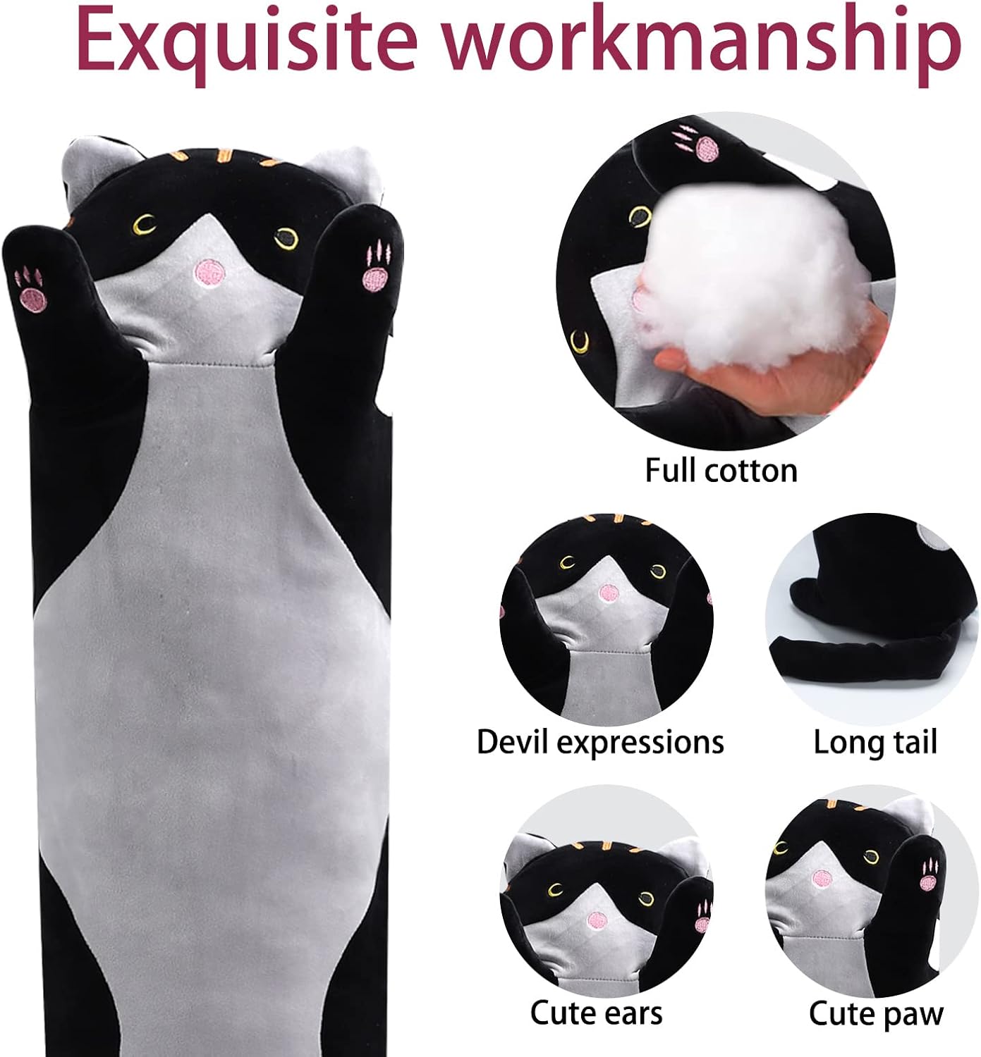 Cute Cat Pillow for Sleeping