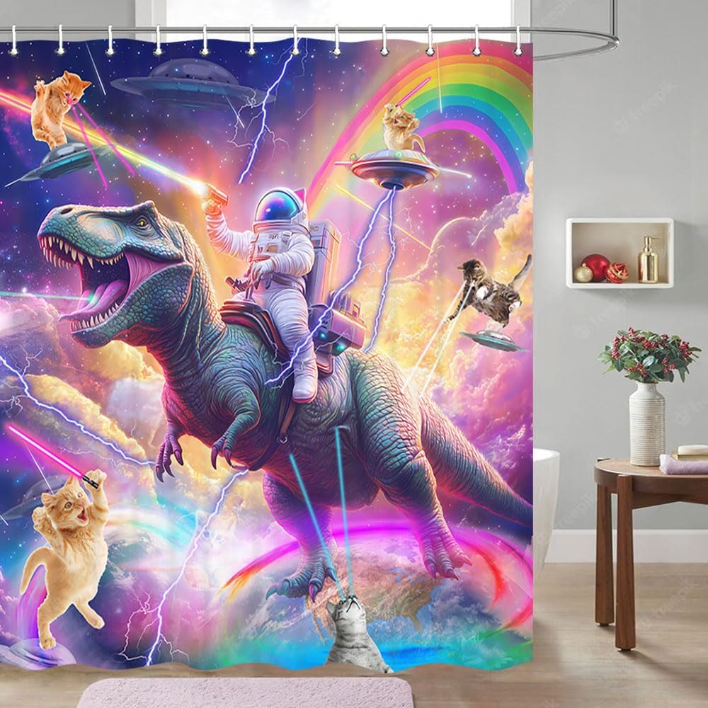 Dinosaur Shower Curtain Set