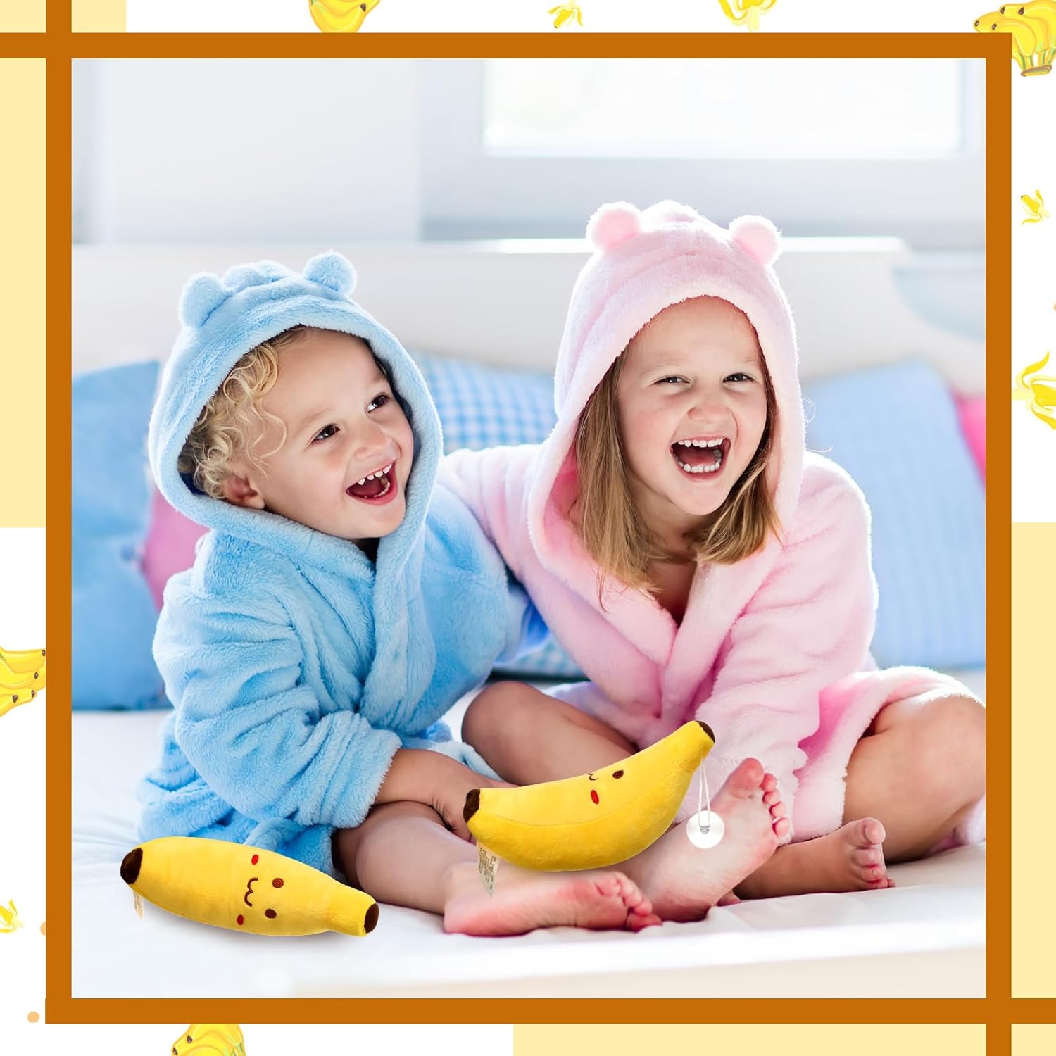 Hiboom 12-Piece Banana Plush Pillow Set