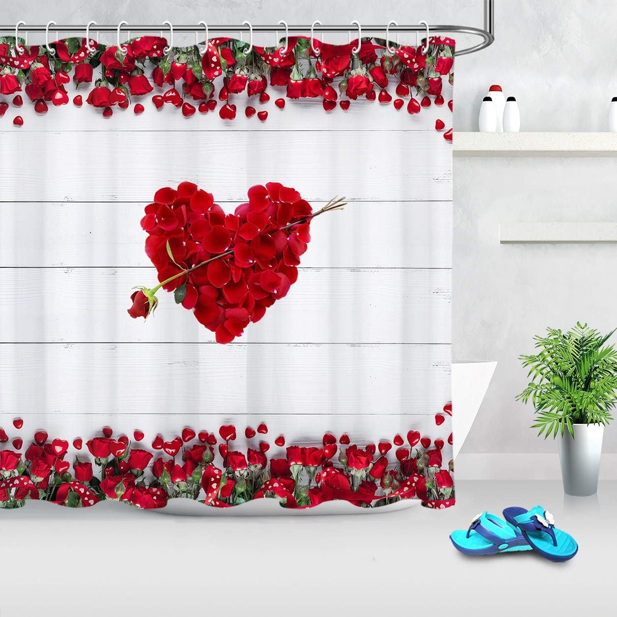 LB Red Rose Flower 72x72-Inch